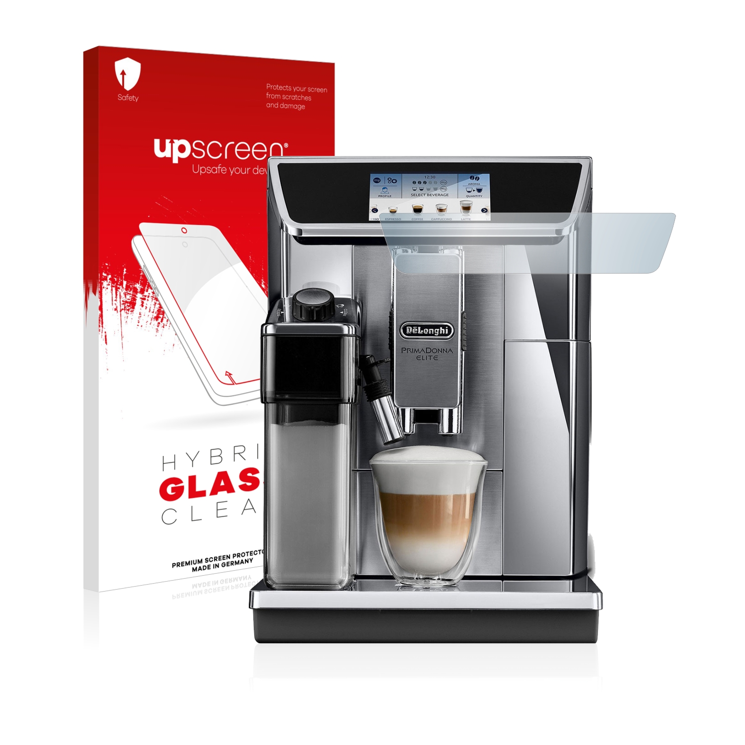 čirá skleněná fólie upscreen Hybrid Glas pro DeLonghi PrimaDonna Elite Experience ECAM656.85.MS