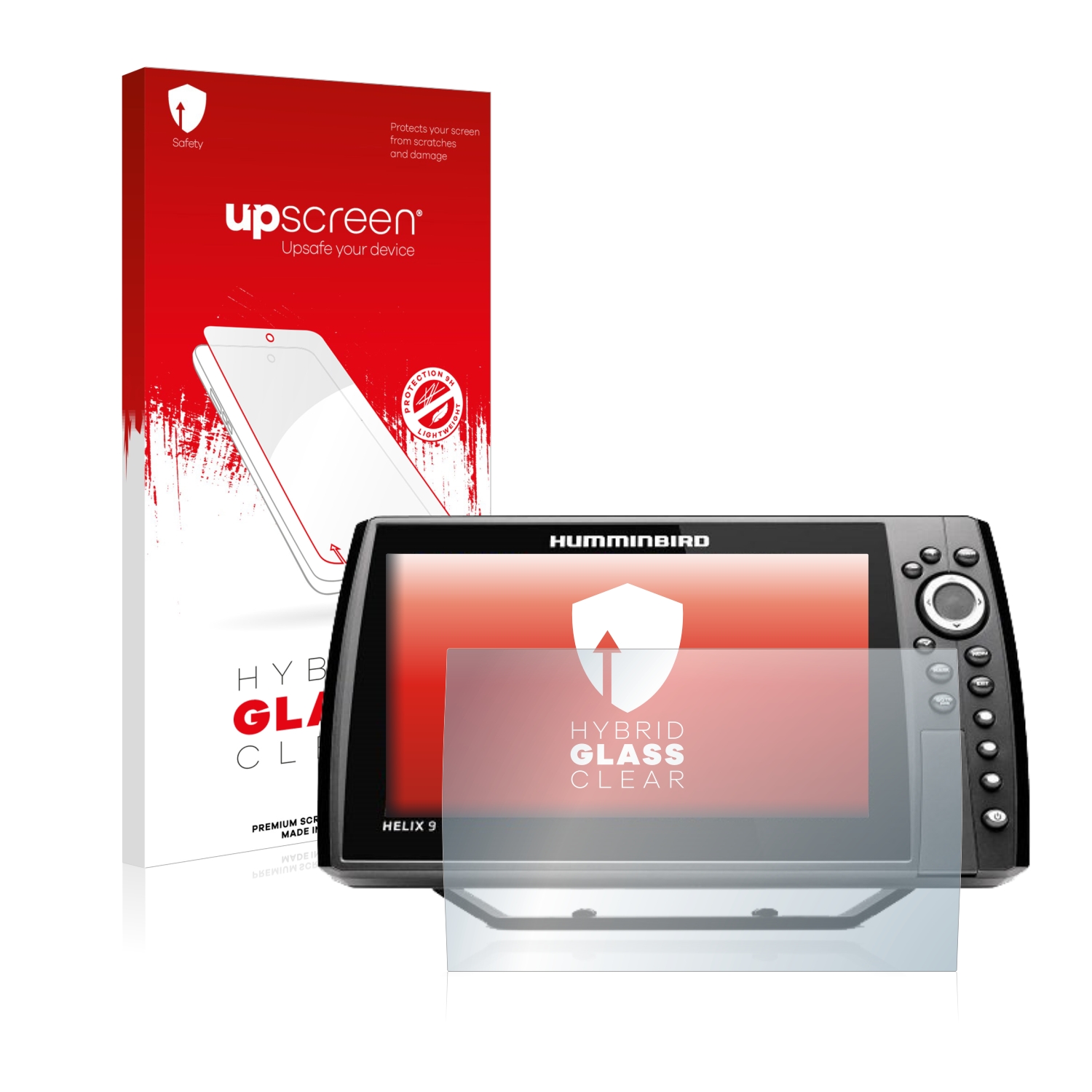 čirá skleněná fólie upscreen Hybrid Glas pro Humminbird Helix 9 CHIRP MSI+ GPS G4N