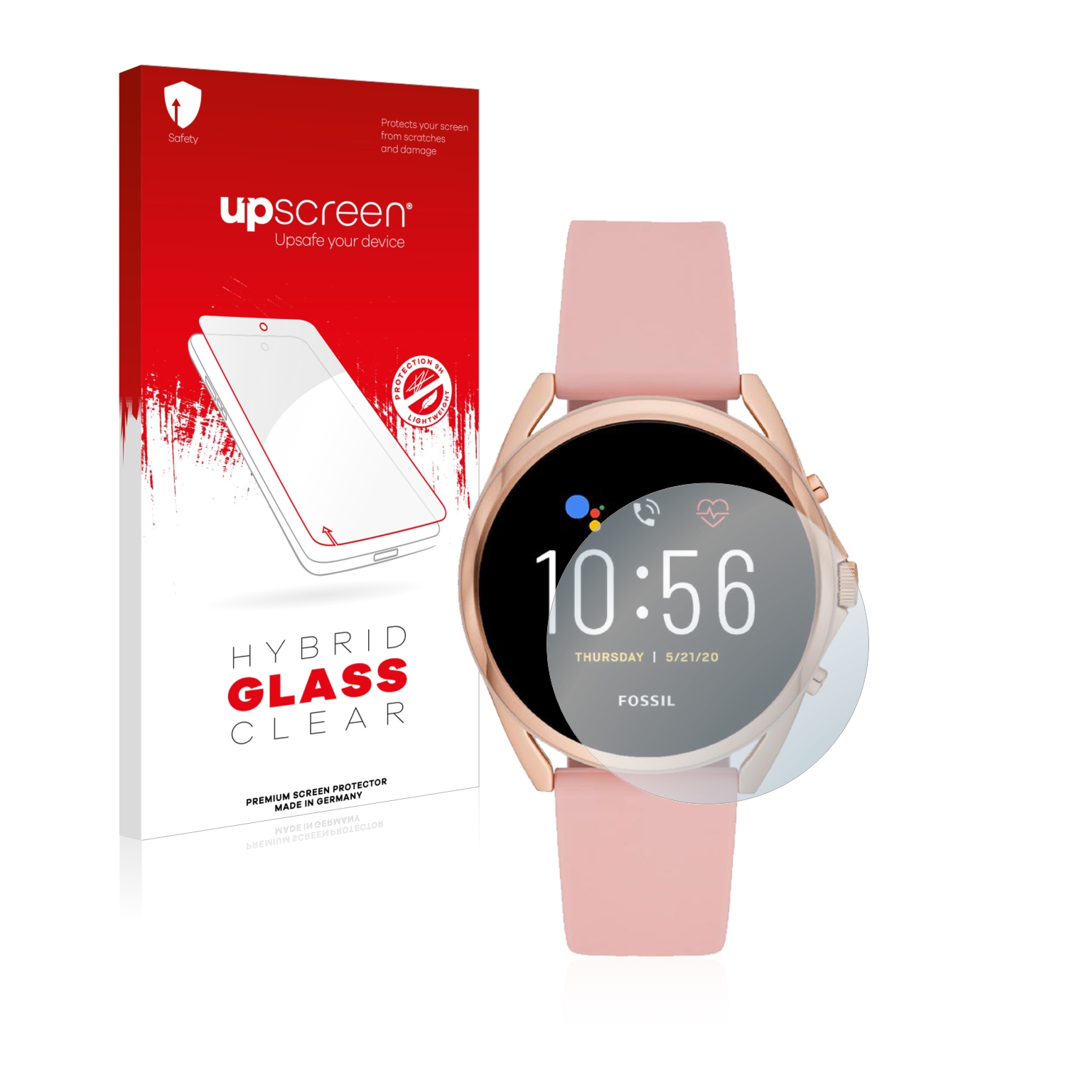 čirá skleněná fólie upscreen Hybrid Glas pro Fossil Gen 5 LTE