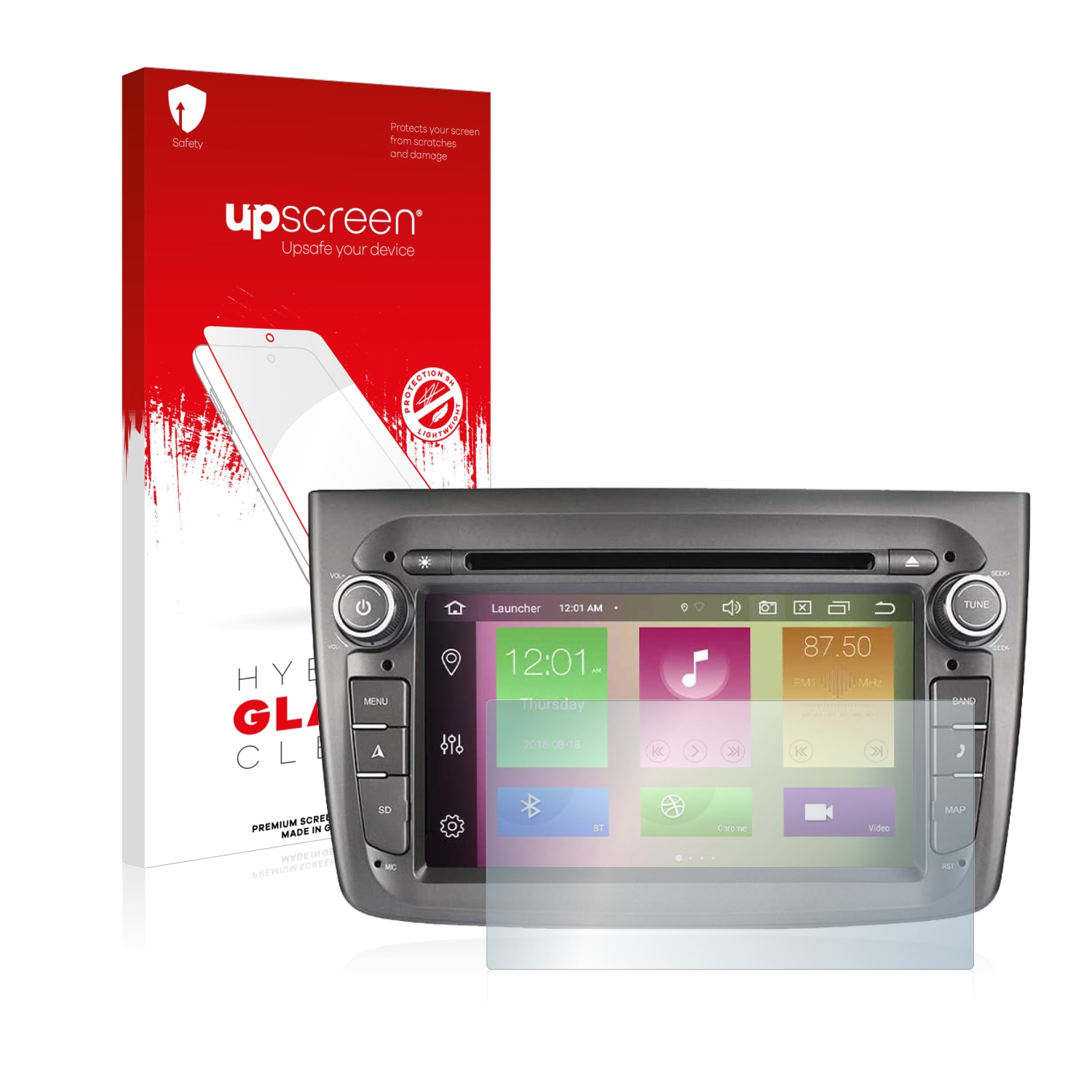 čirá skleněná fólie upscreen Hybrid Glas pro Alfa Romeo Mito 2008-2012 Infotainment System 7