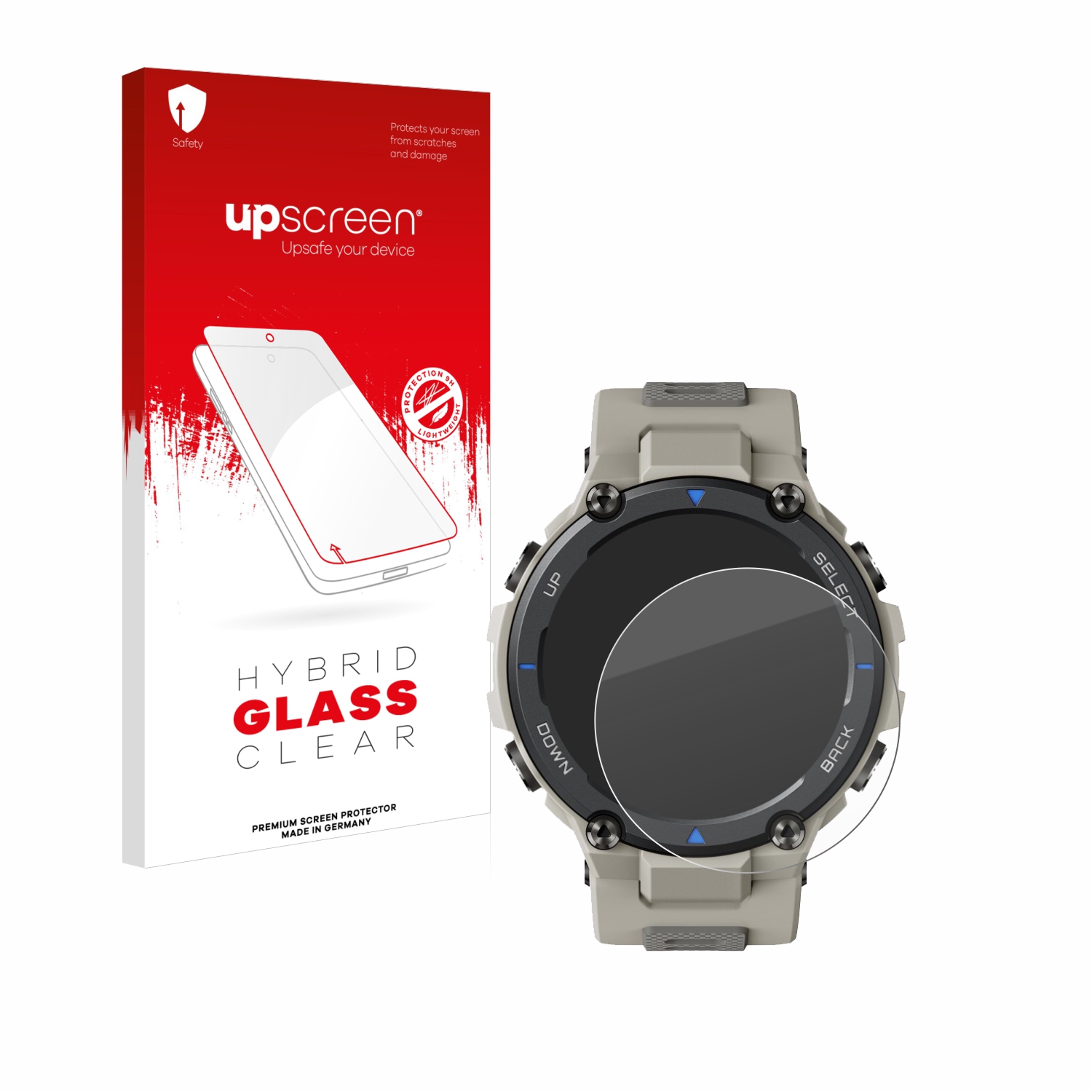 čirá skleněná fólie upscreen Hybrid Glas pro Huami Amazfit T-Rex Pro