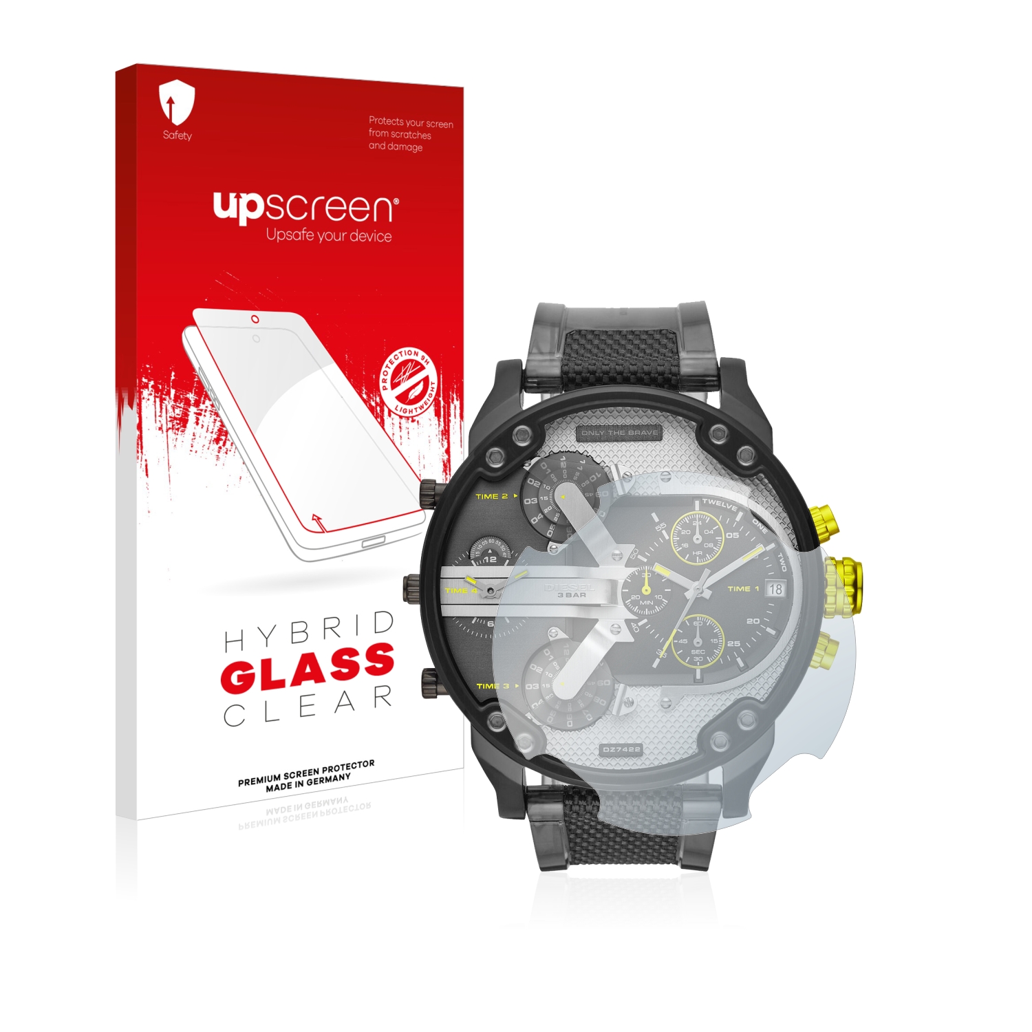 čirá skleněná fólie upscreen Hybrid Glas pro Diesel DZ7422 Mr. Daddy 2.0