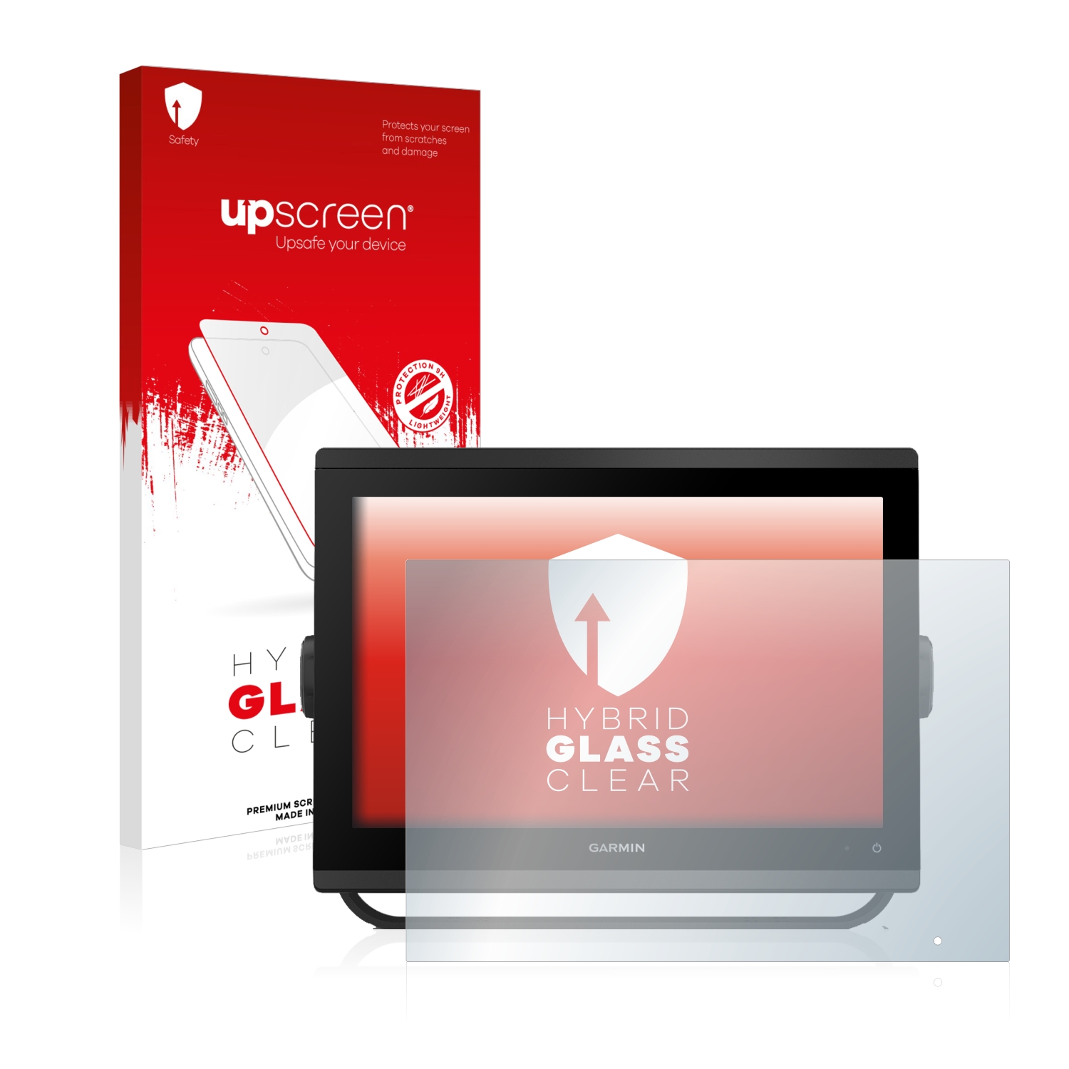 čirá skleněná fólie upscreen Hybrid Glas pro Garmin GPSMAP 1223