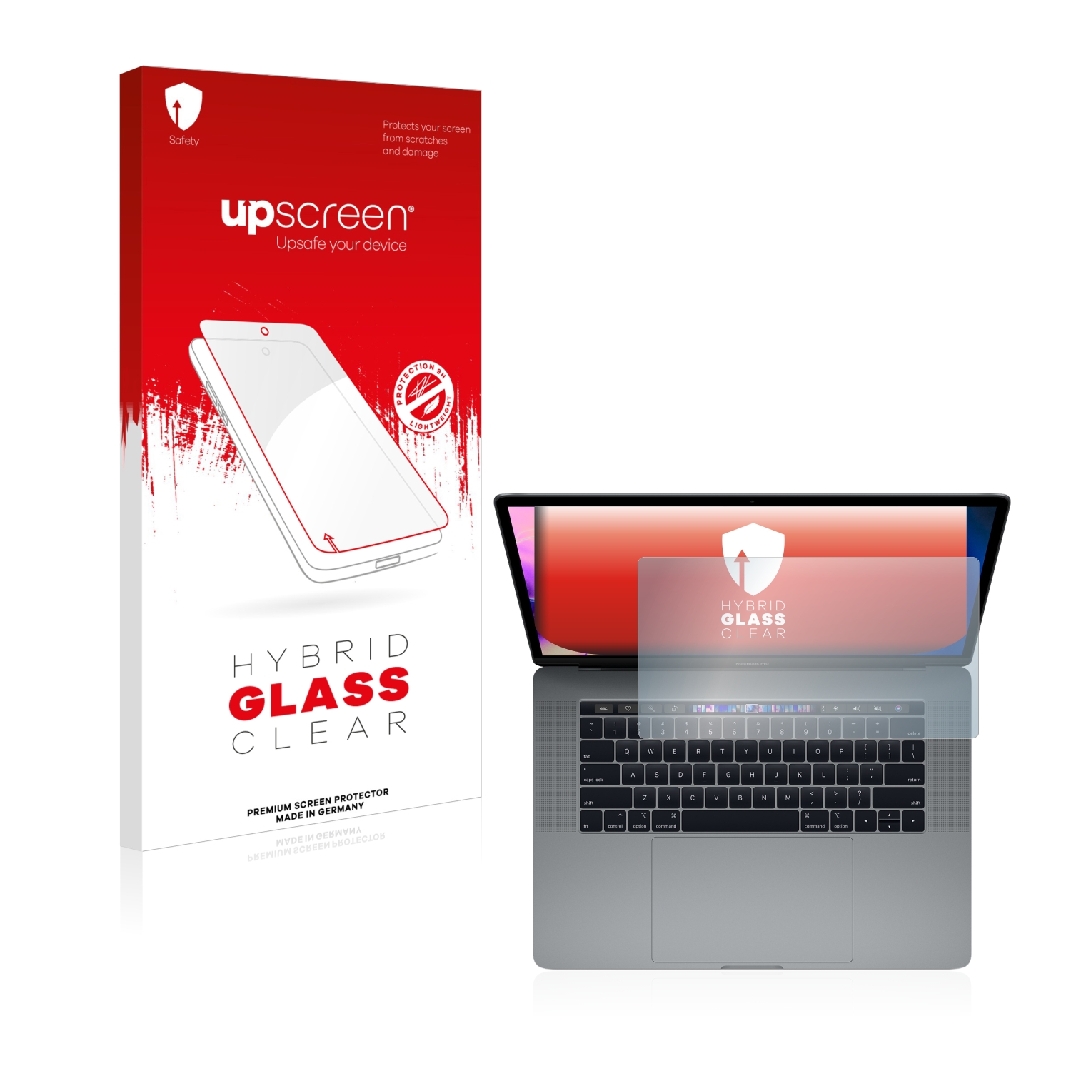 čirá skleněná fólie upscreen Hybrid Glas pro Apple MacBook Pro 15 2019 (Touch Trackpad)