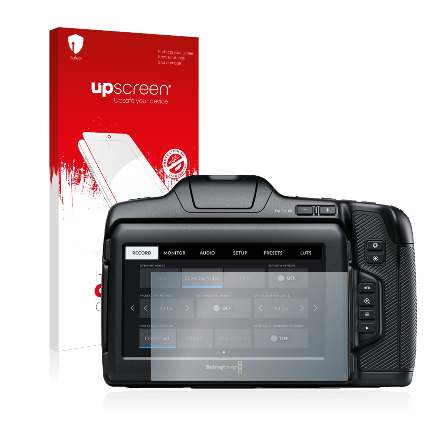 čirá skleněná fólie upscreen Hybrid Glas pro Blackmagic Pocket Cinema Camera 6K Pro