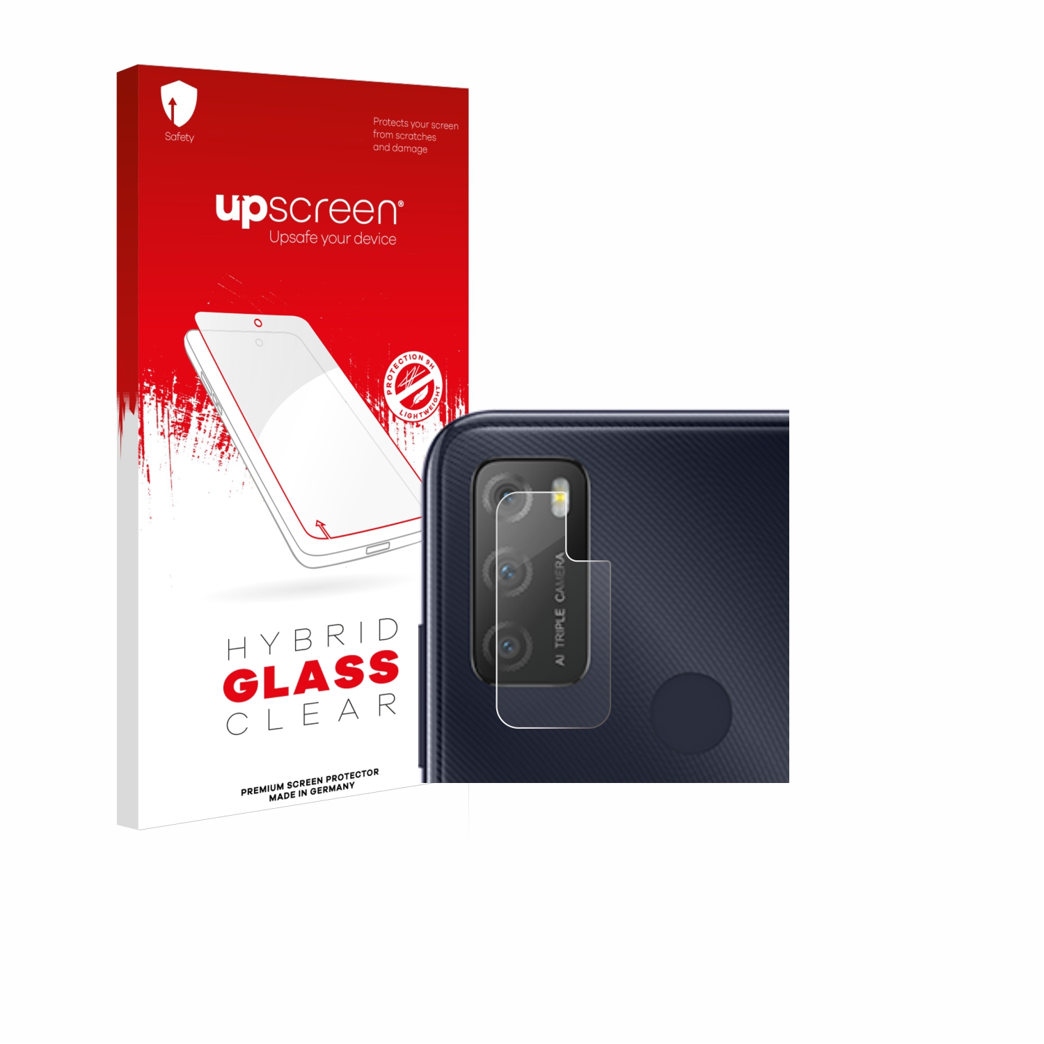 čirá skleněná fólie upscreen Hybrid Glas pro Alcatel 1S 2021 (pouze kamera)
