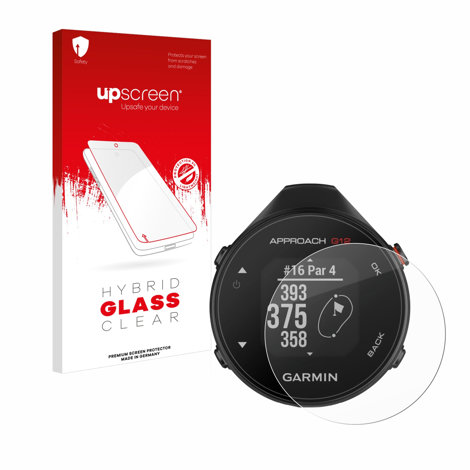 čirá skleněná fólie upscreen Hybrid Glas pro Garmin Approach G12