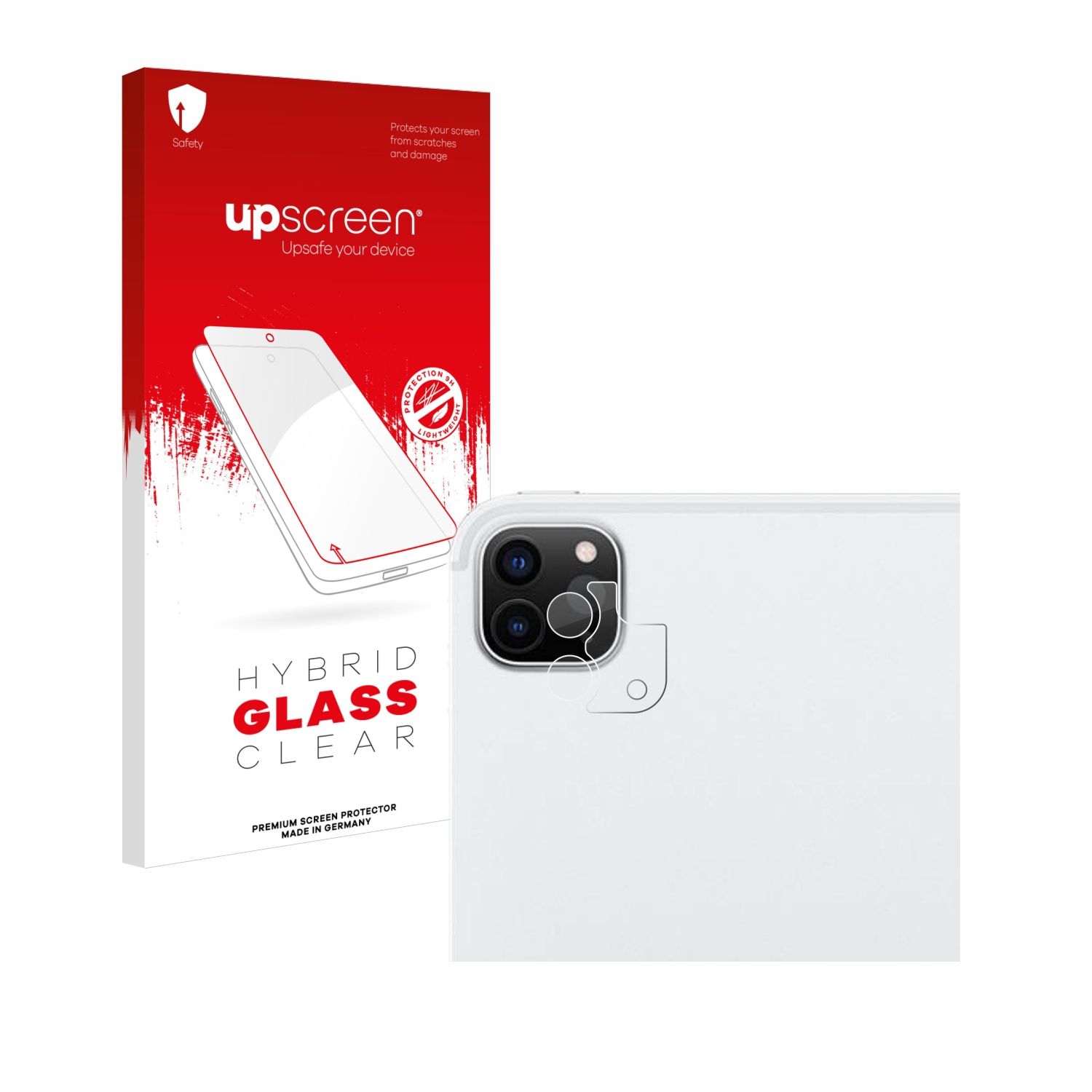 čirá skleněná fólie upscreen Hybrid Glas pro Apple iPad Pro 12.9 WiFi 2021 (pouze kamera, 5. Gen.)