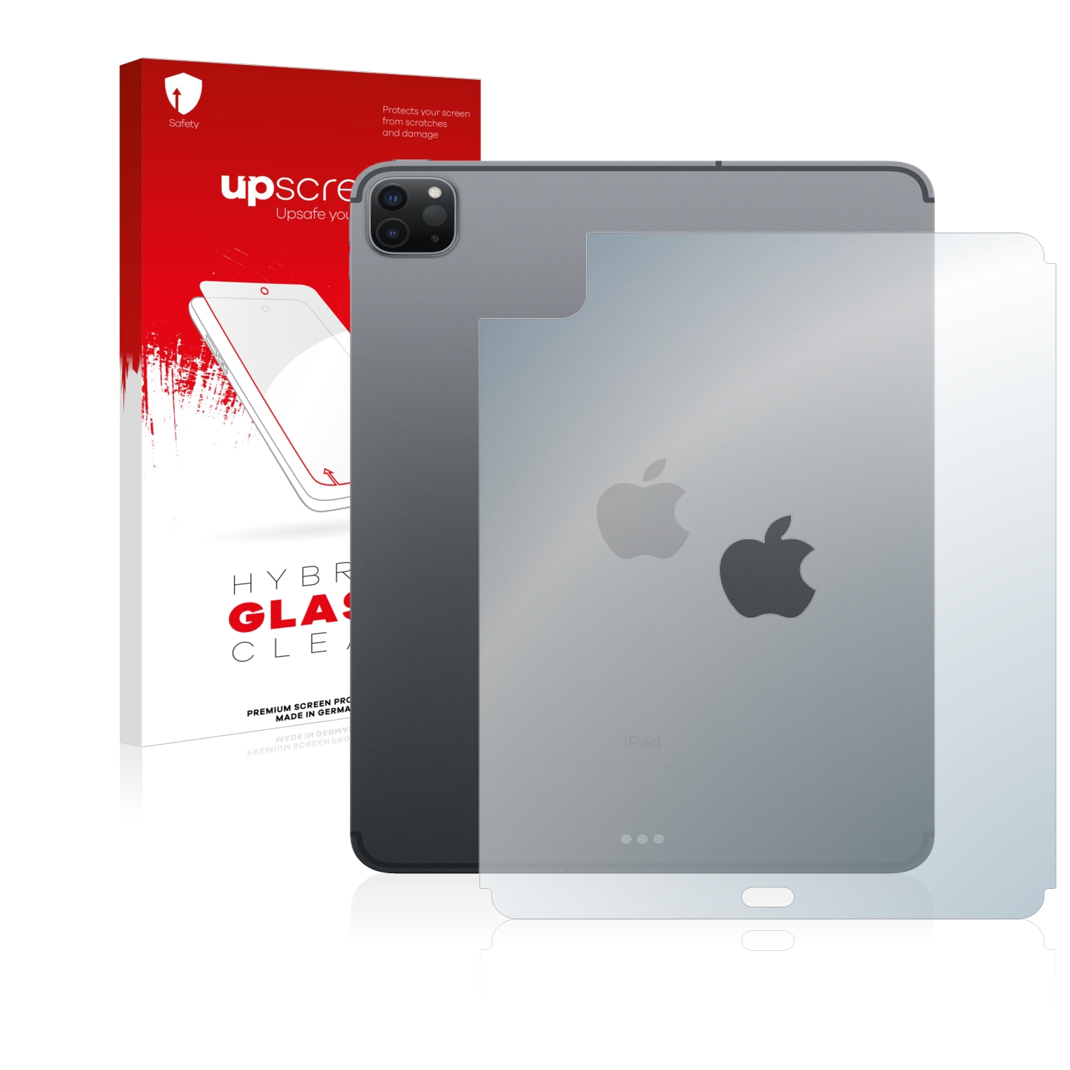 čirá skleněná fólie upscreen Hybrid Glas pro Apple iPad Pro 11 WiFi 2021 (zadní strana, 3. Gen.)