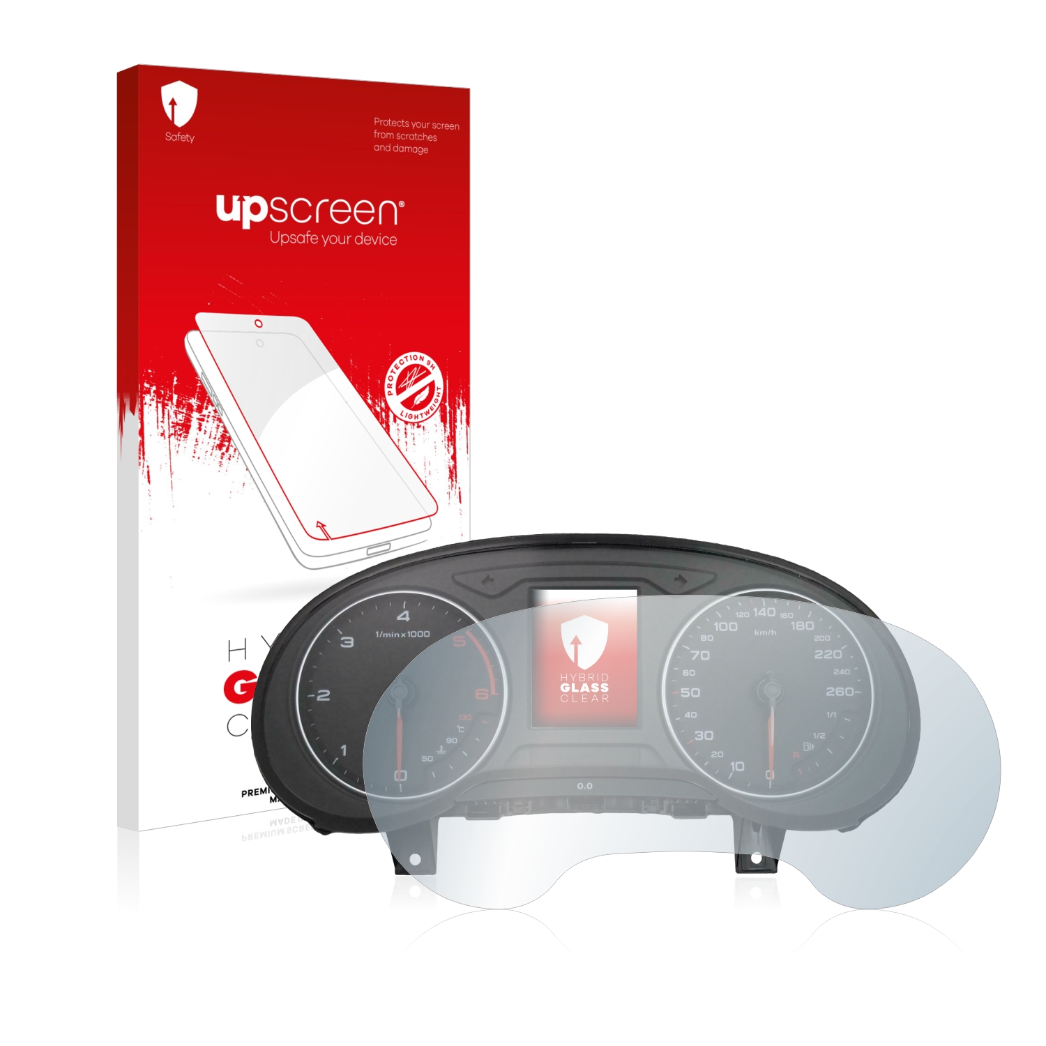 čirá skleněná fólie upscreen Hybrid Glas pro Audi A3 8V 2017 Tachometer