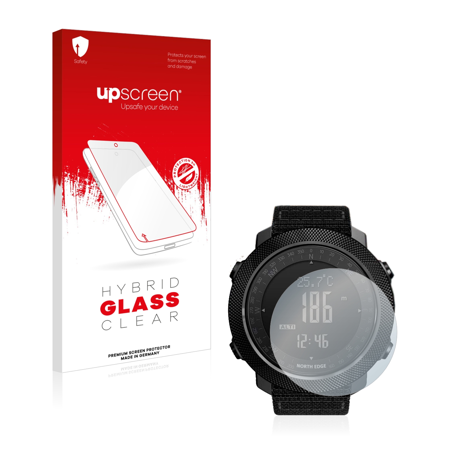čirá skleněná fólie upscreen Hybrid Glas pro Explopur North Edge Apache