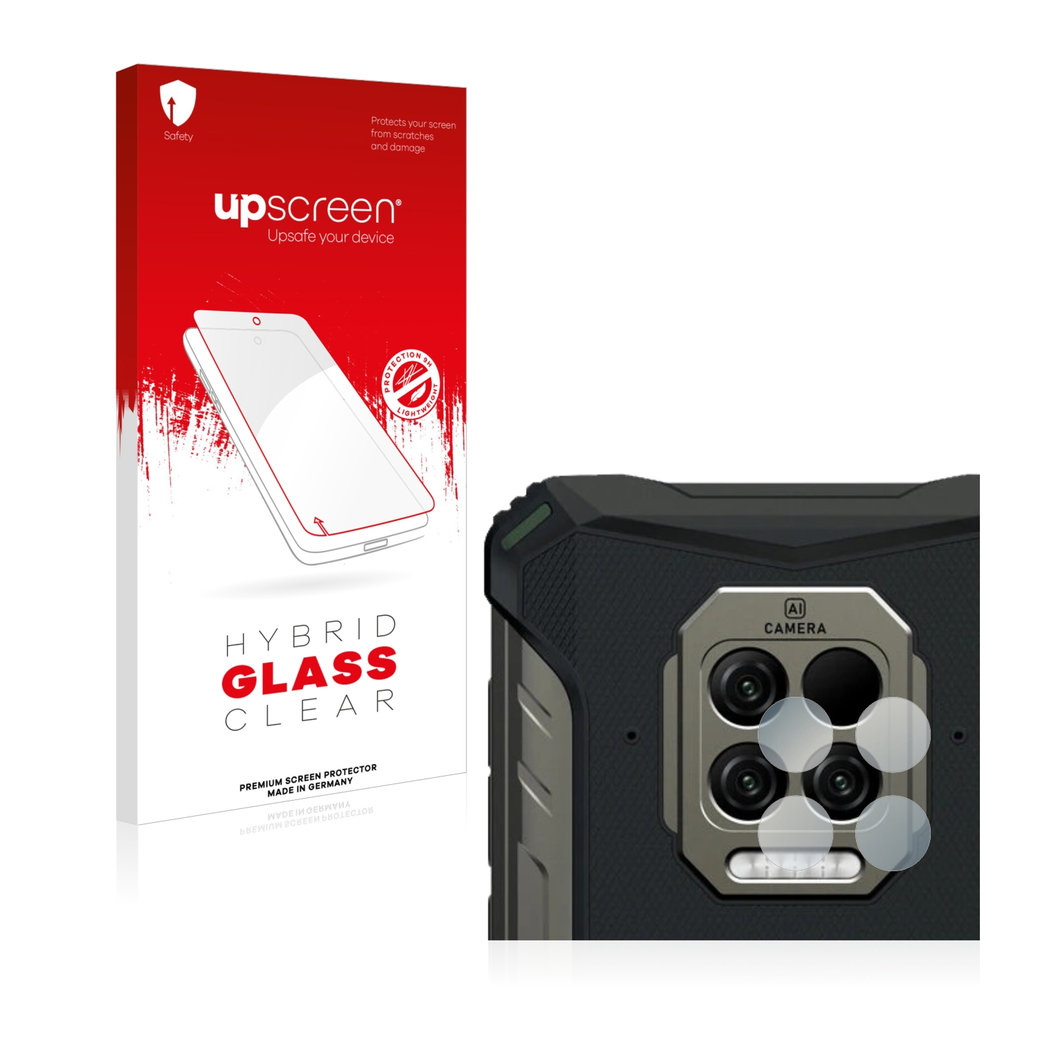čirá skleněná fólie upscreen Hybrid Glas pro Doogee S86 Pro (pouze kamera)