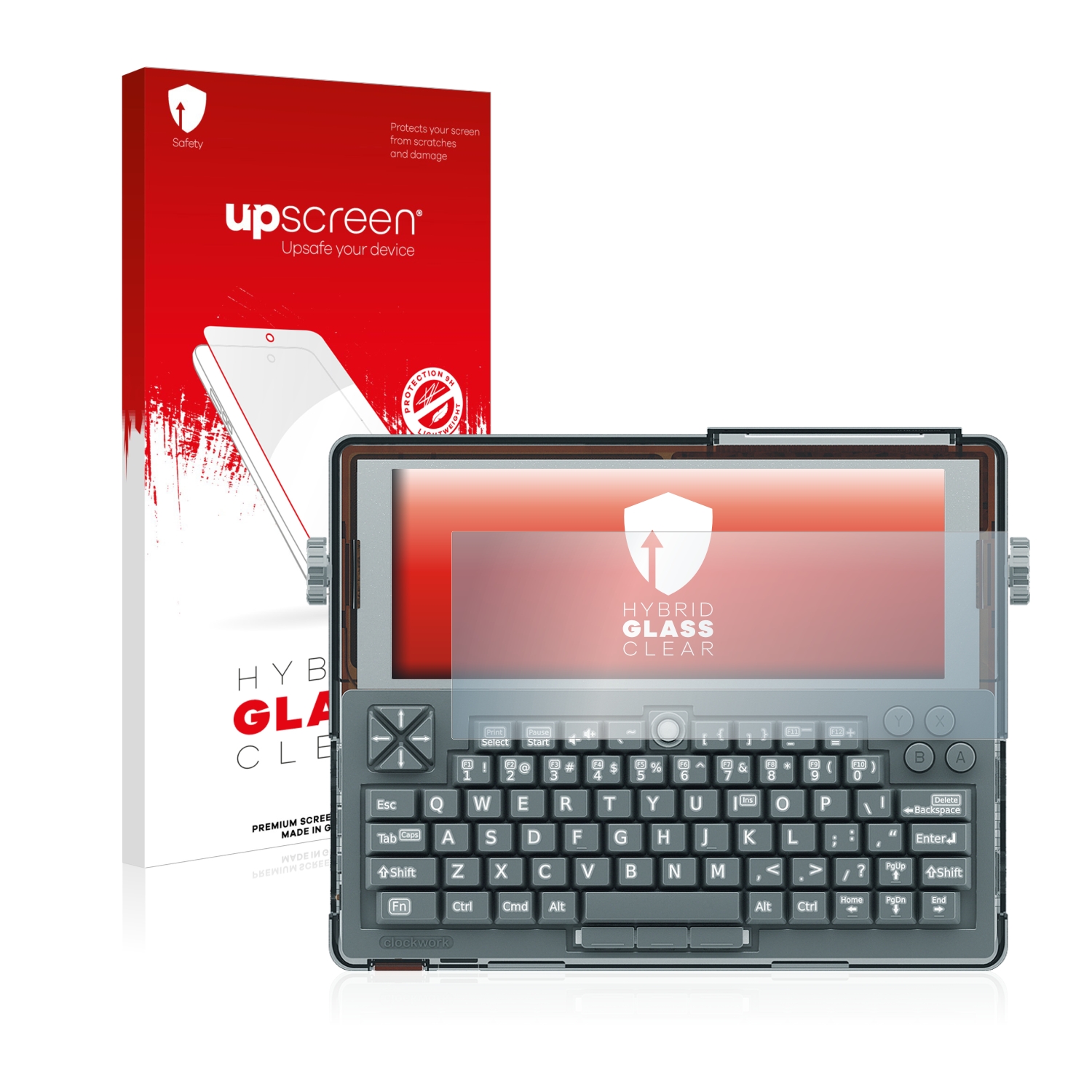 čirá skleněná fólie upscreen Hybrid Glas pro ClockworkPi DevTerm