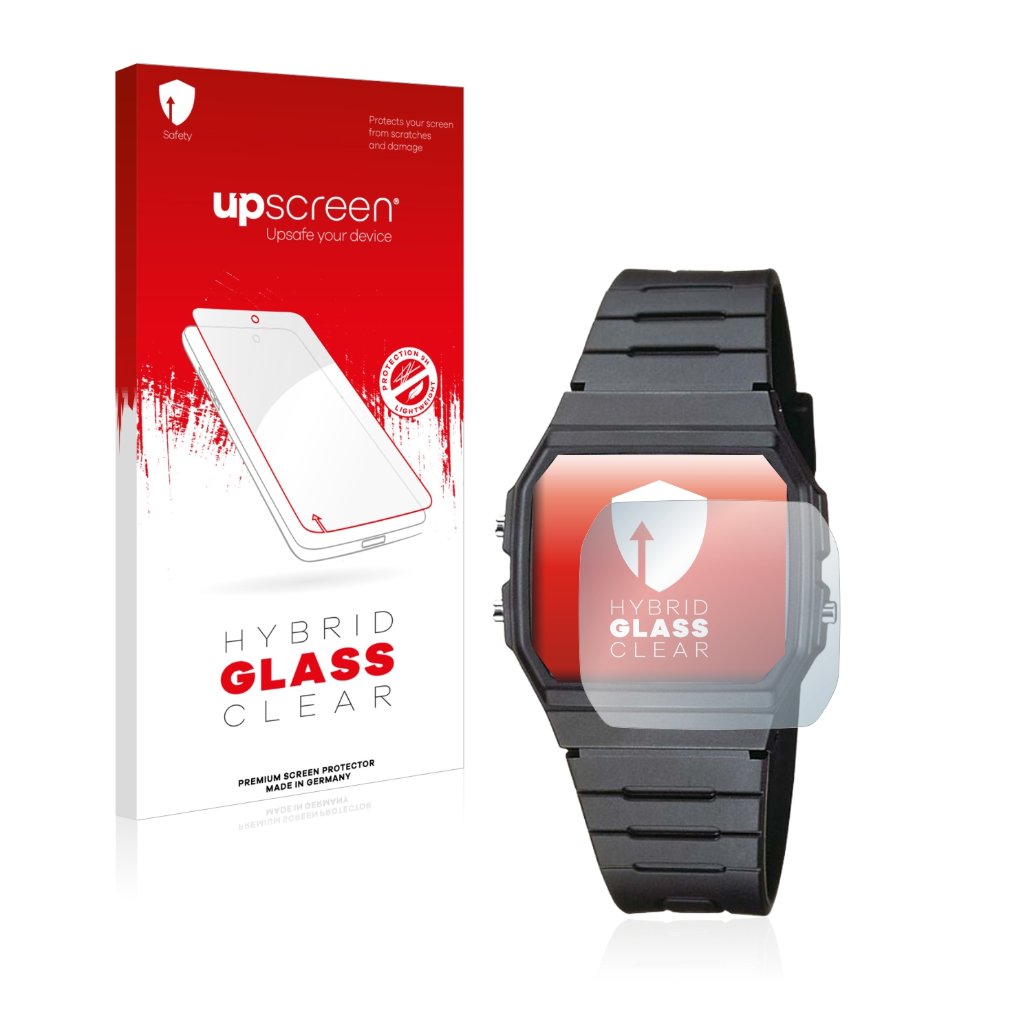 čirá skleněná fólie upscreen Hybrid Glas pro Casio Collection Unisex F-91W