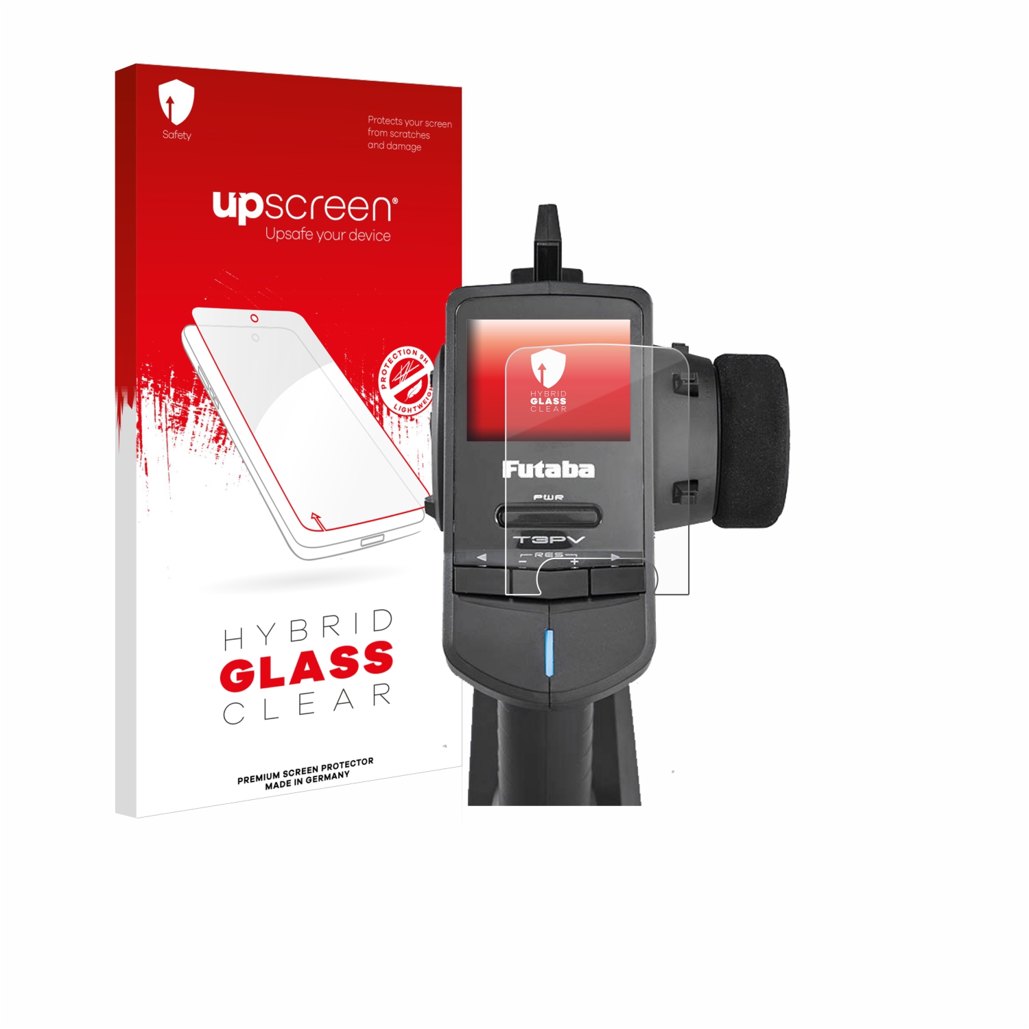 čirá skleněná fólie upscreen Hybrid Glas pro Futaba T3PV