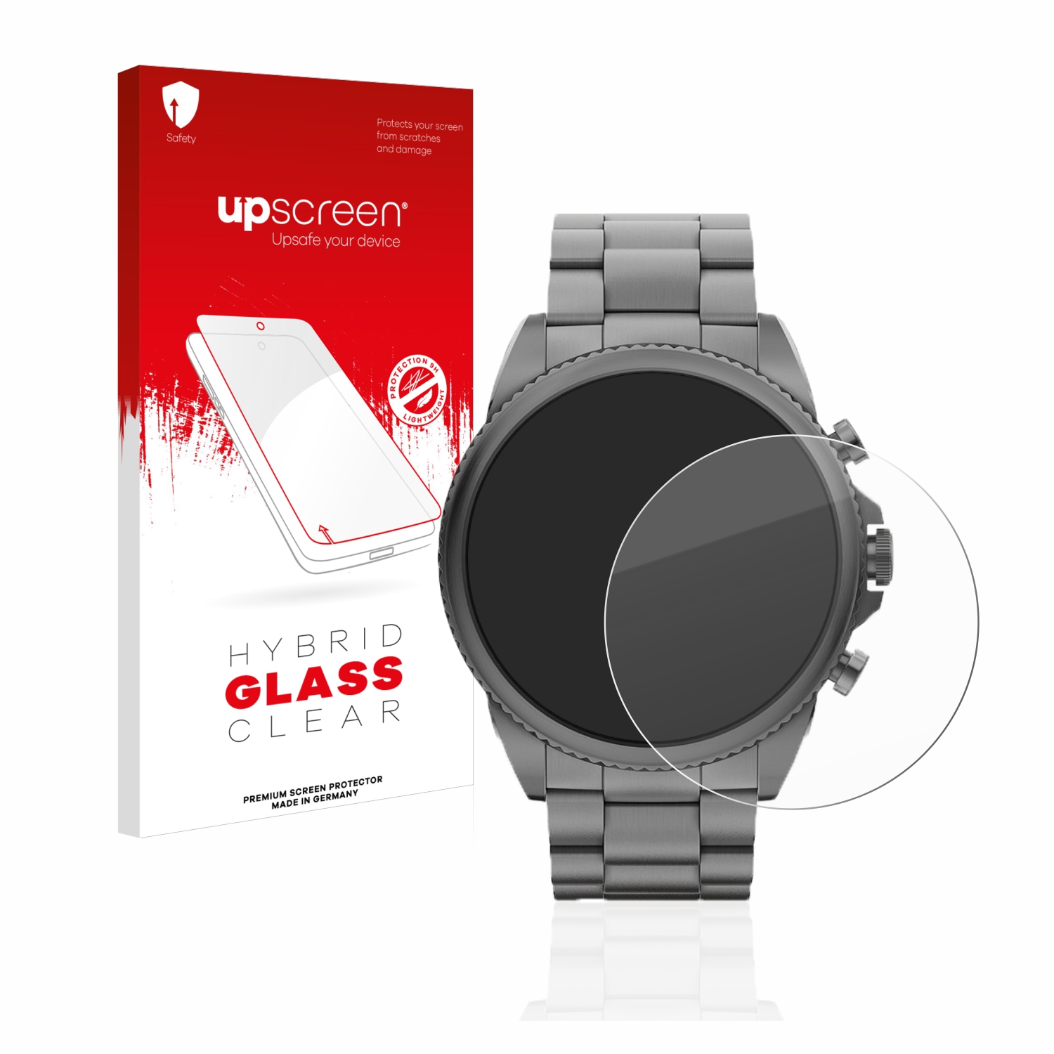 čirá skleněná fólie upscreen Hybrid Glas pro Fossil Gen 6 (44mm)