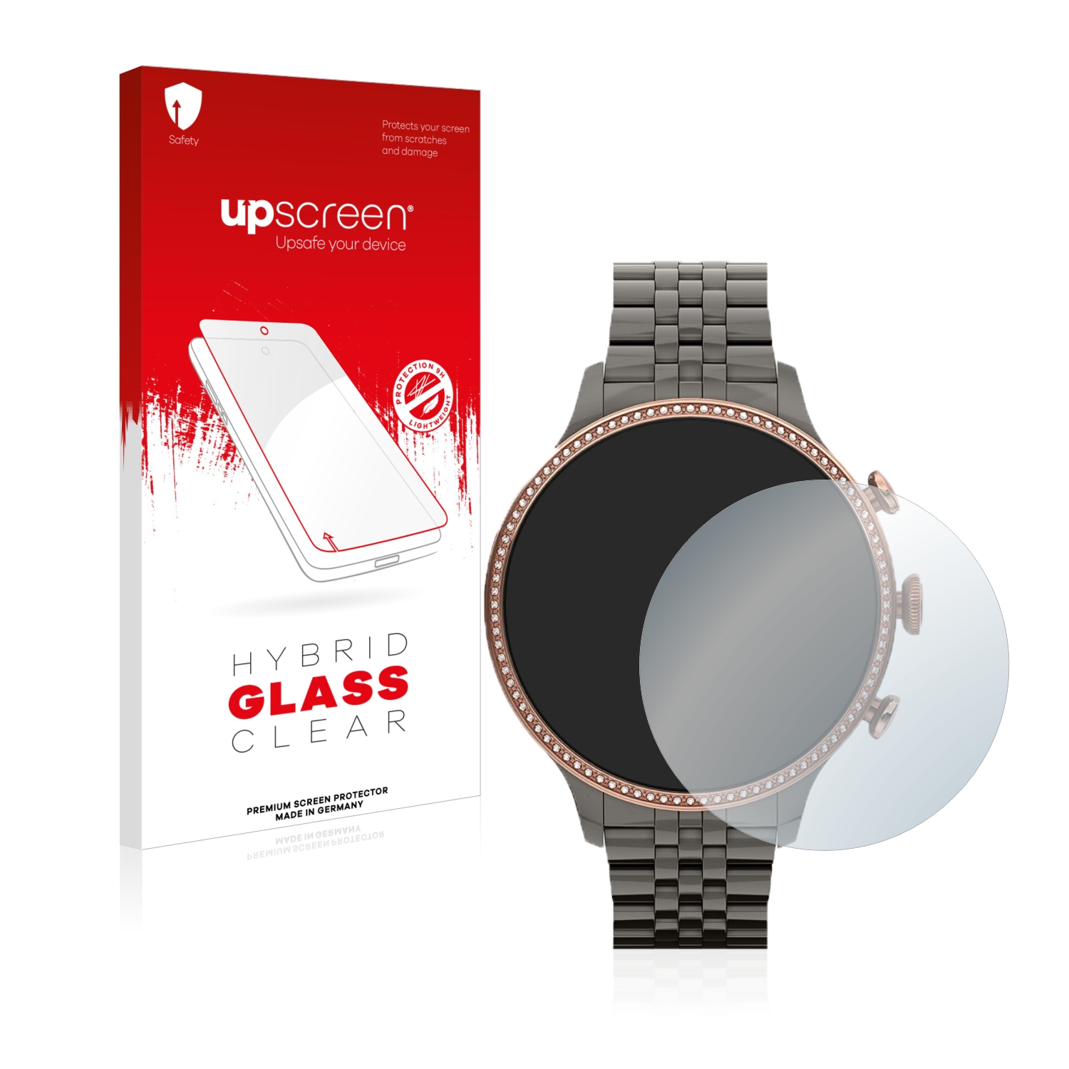 čirá skleněná fólie upscreen Hybrid Glas pro Fossil Gen 6 (42mm)