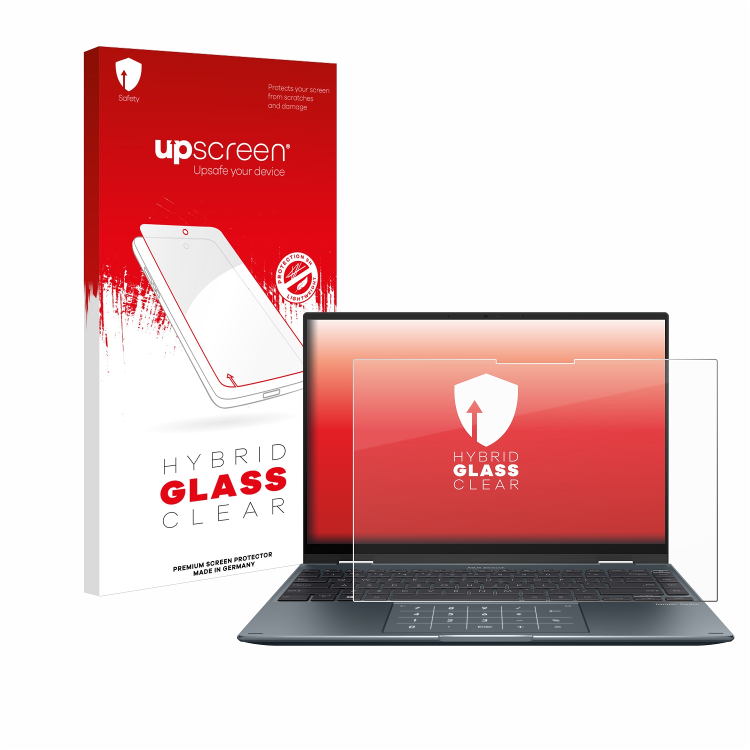 čirá skleněná fólie upscreen Hybrid Glas pro ASUS ZenBook 14 Flip OLED