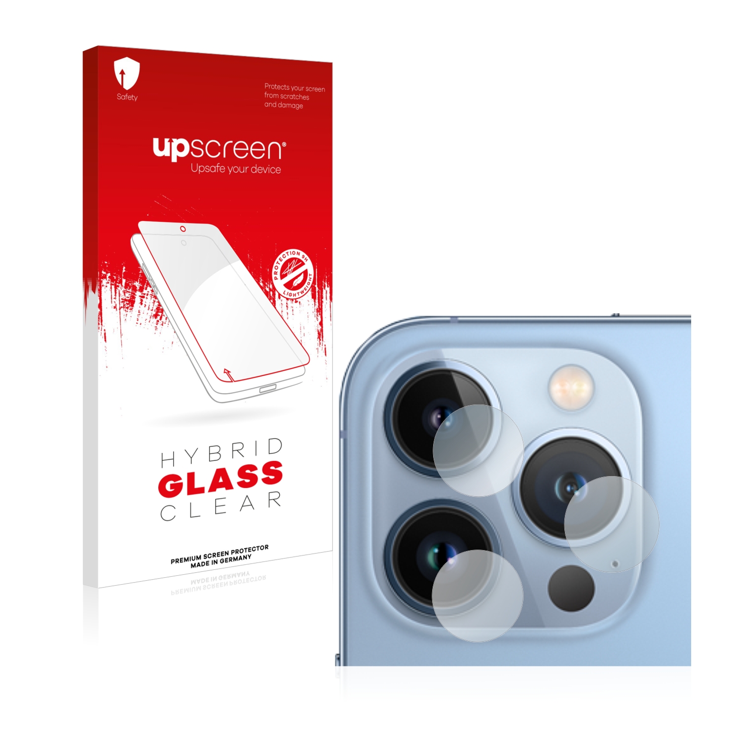 čirá skleněná fólie upscreen Hybrid Glas pro Apple iPhone 13 Pro (pouze kamera)