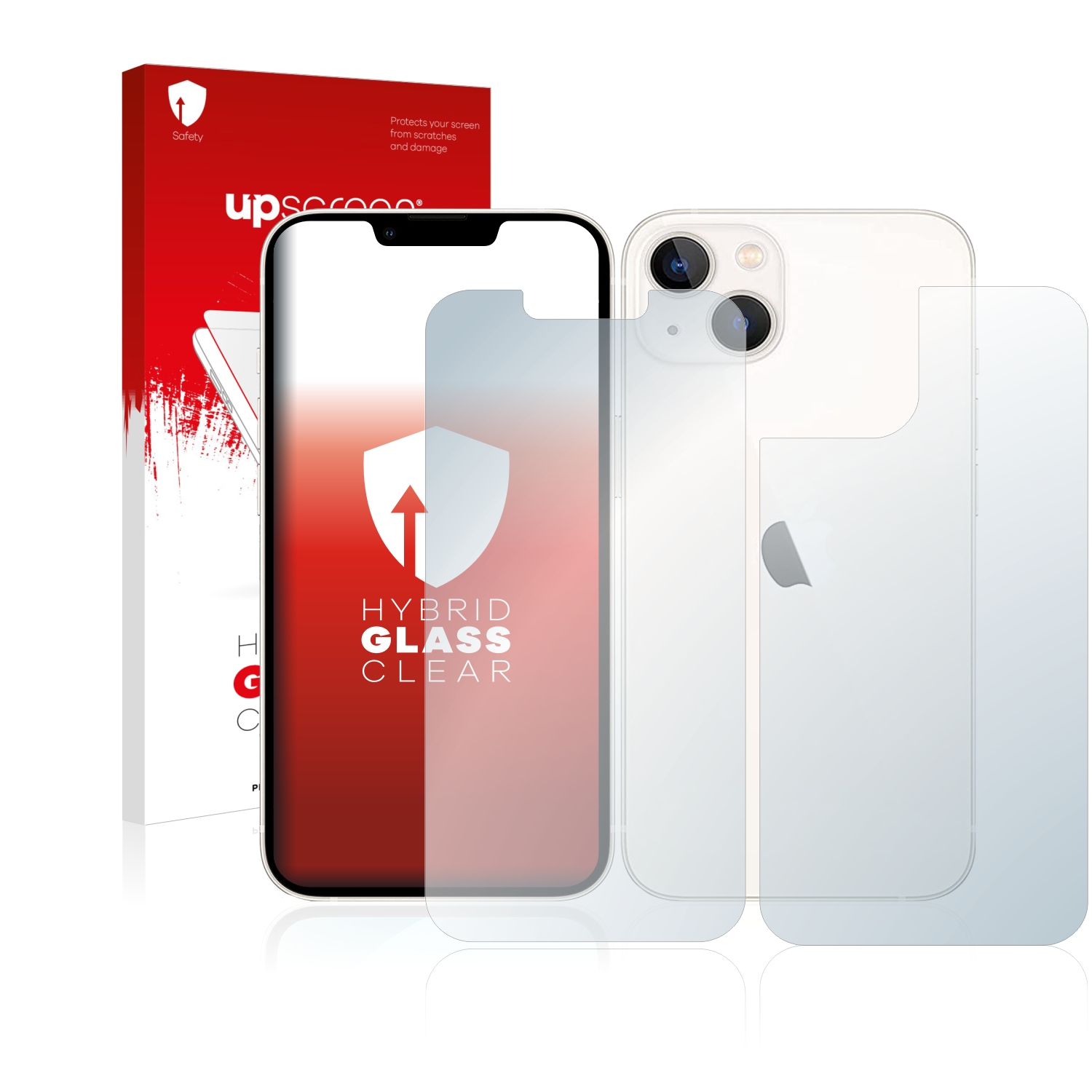 čirá skleněná fólie upscreen Hybrid Glas pro Apple iPhone 13 (displej+zadní strana)