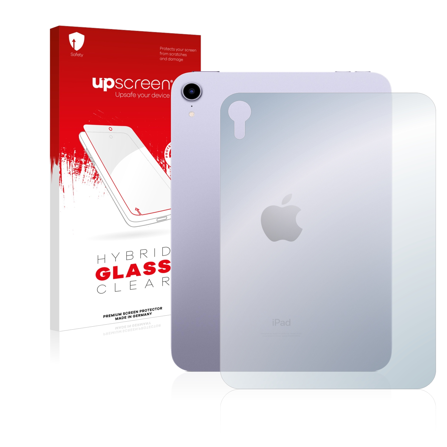 čirá skleněná fólie upscreen Hybrid Glas pro Apple iPad Mini 6 WiFi Cellular 2021 (zadní strana, 6 Gen.)