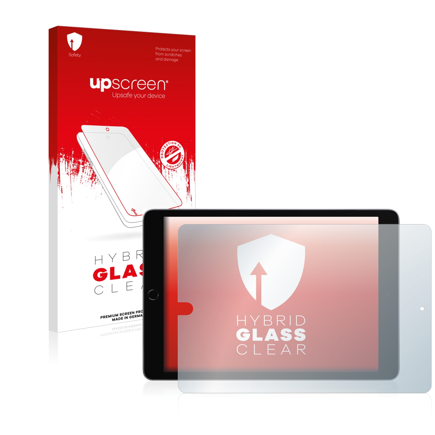 čirá skleněná fólie upscreen Hybrid Glas pro Apple iPad 10.2 WiFi Cellular 2021 (na šířku, 9. Gen.)