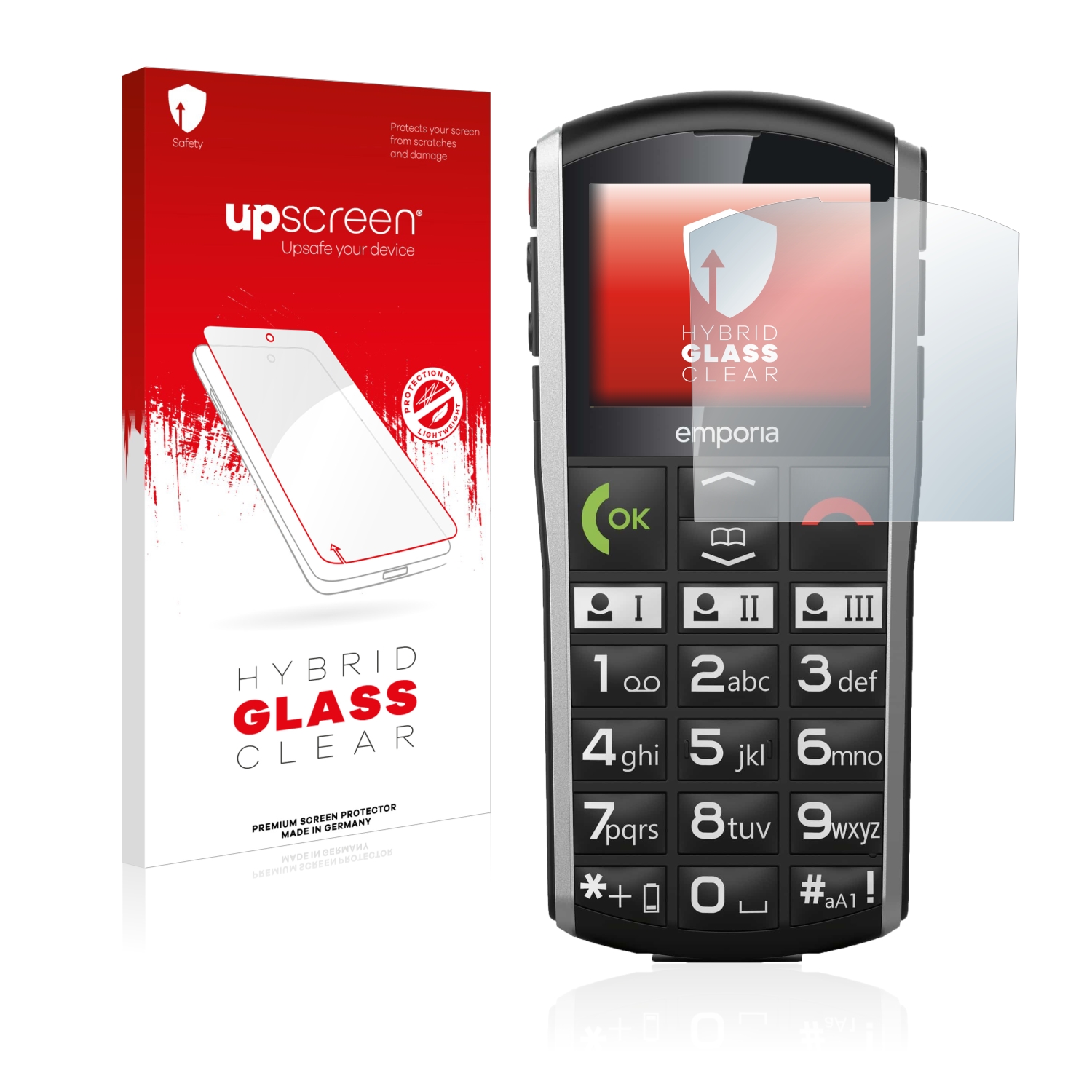 čirá skleněná fólie upscreen Hybrid Glas pro Emporia Simplicity