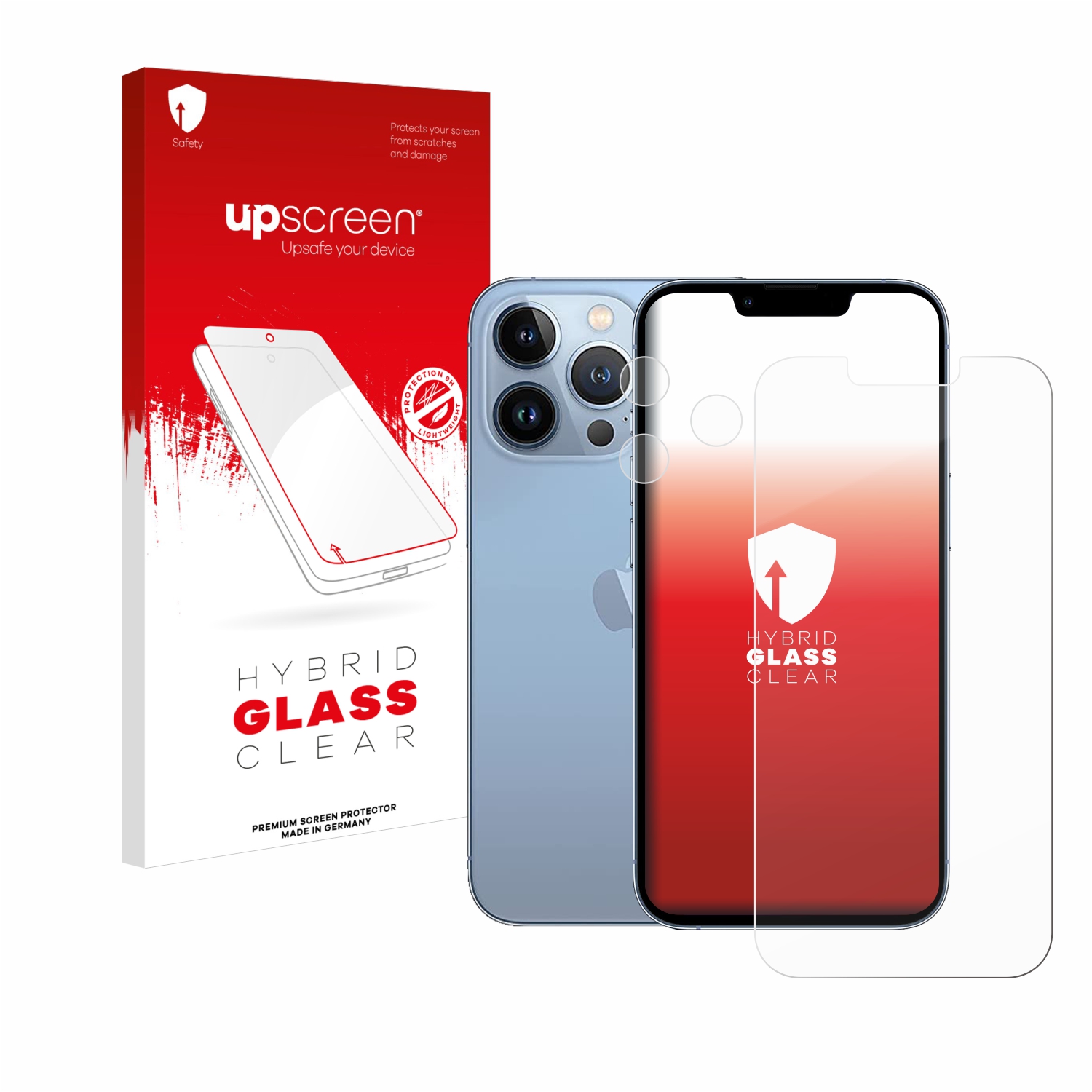 čirá skleněná fólie upscreen Hybrid Glas pro Apple iPhone 13 Pro (displej+Kamera)