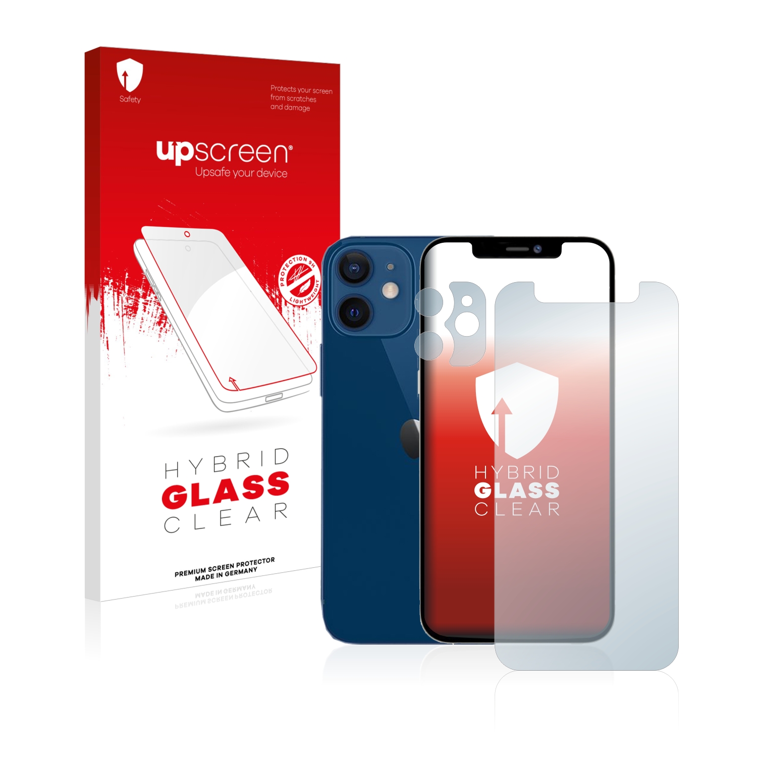 čirá skleněná fólie upscreen Hybrid Glas pro Apple iPhone 12 mini (displej+Kamera)