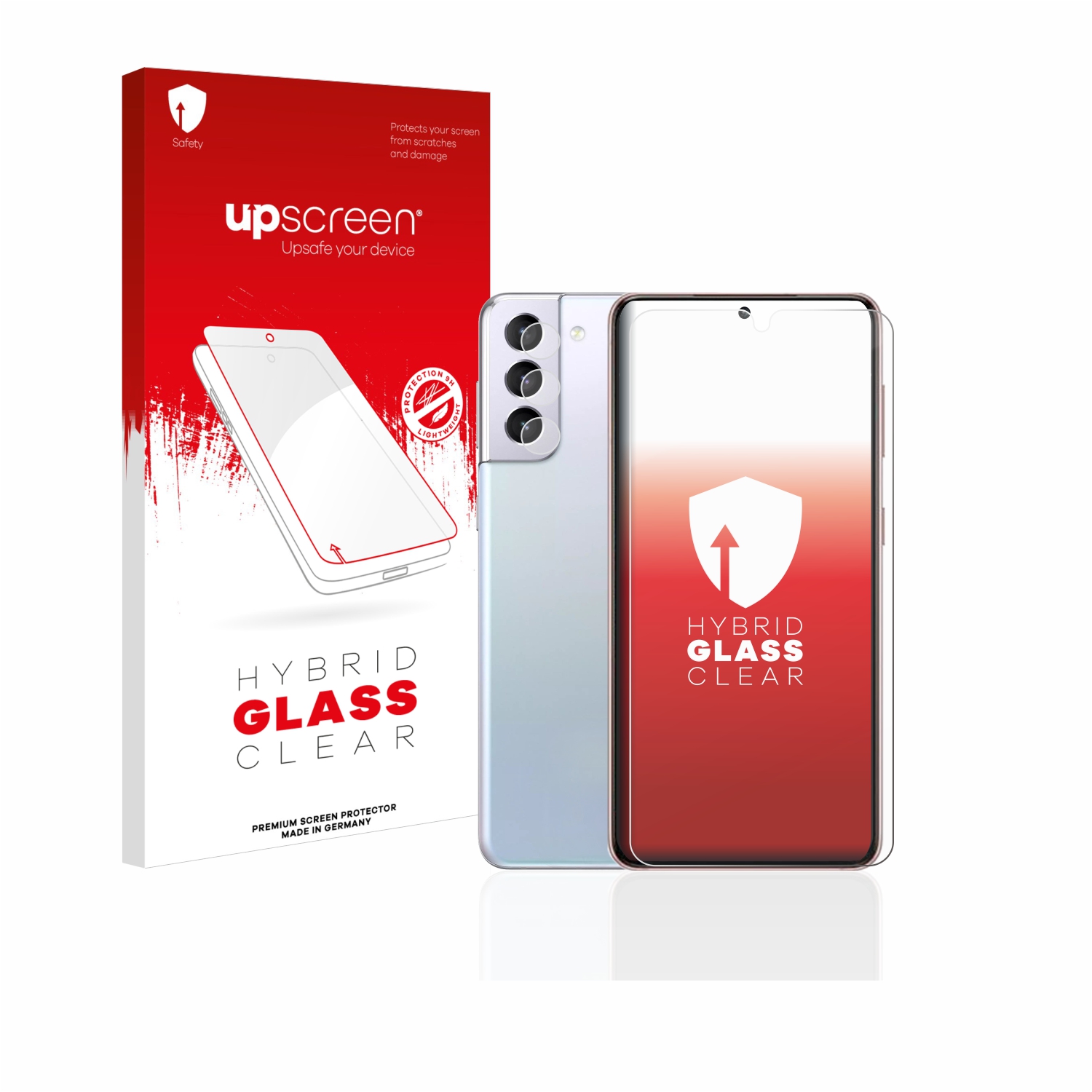čirá skleněná fólie upscreen Hybrid Glas pro Samsung Galaxy S21 5G (displej+Kamera)