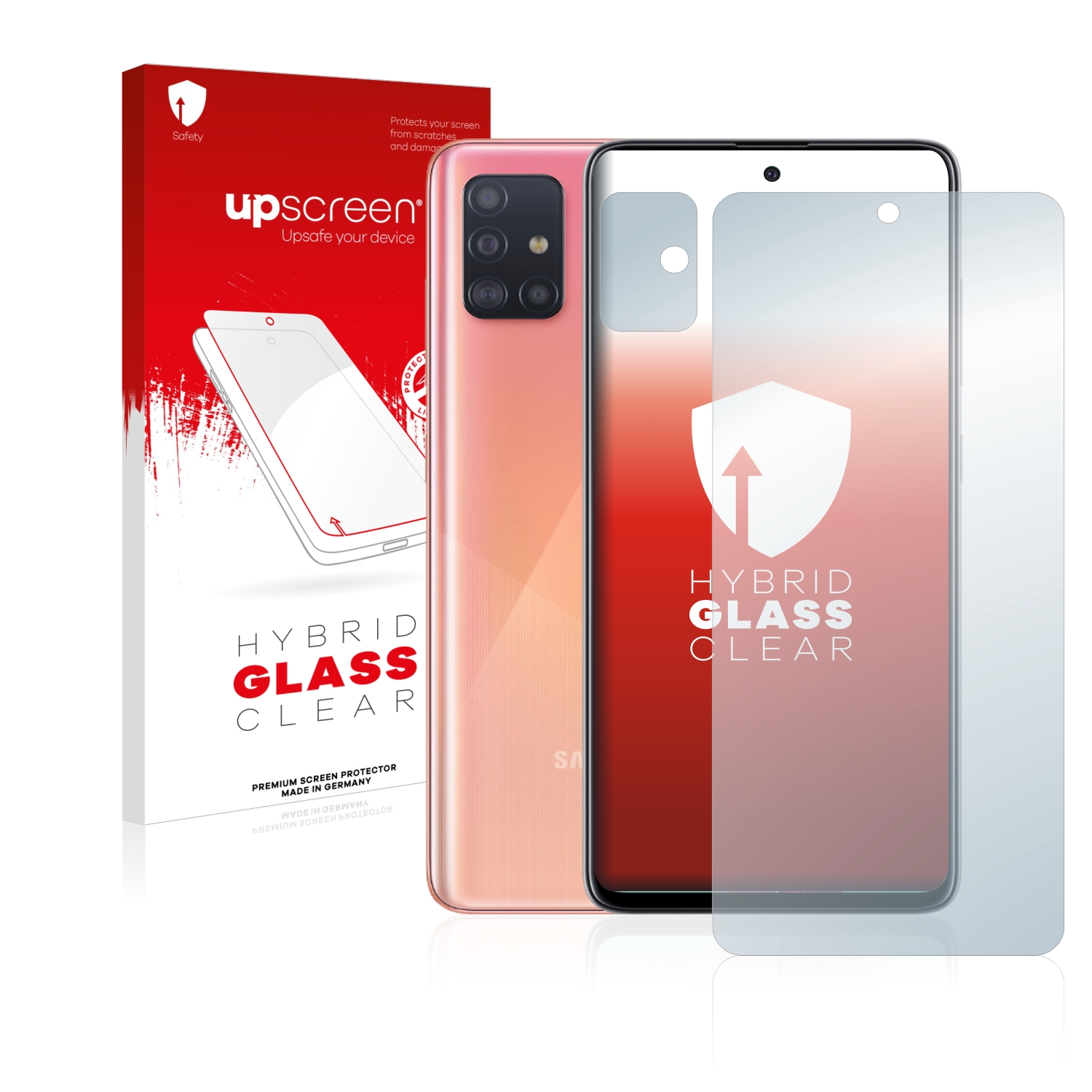 čirá skleněná fólie upscreen Hybrid Glas pro Samsung Galaxy A51 (displej+Kamera)