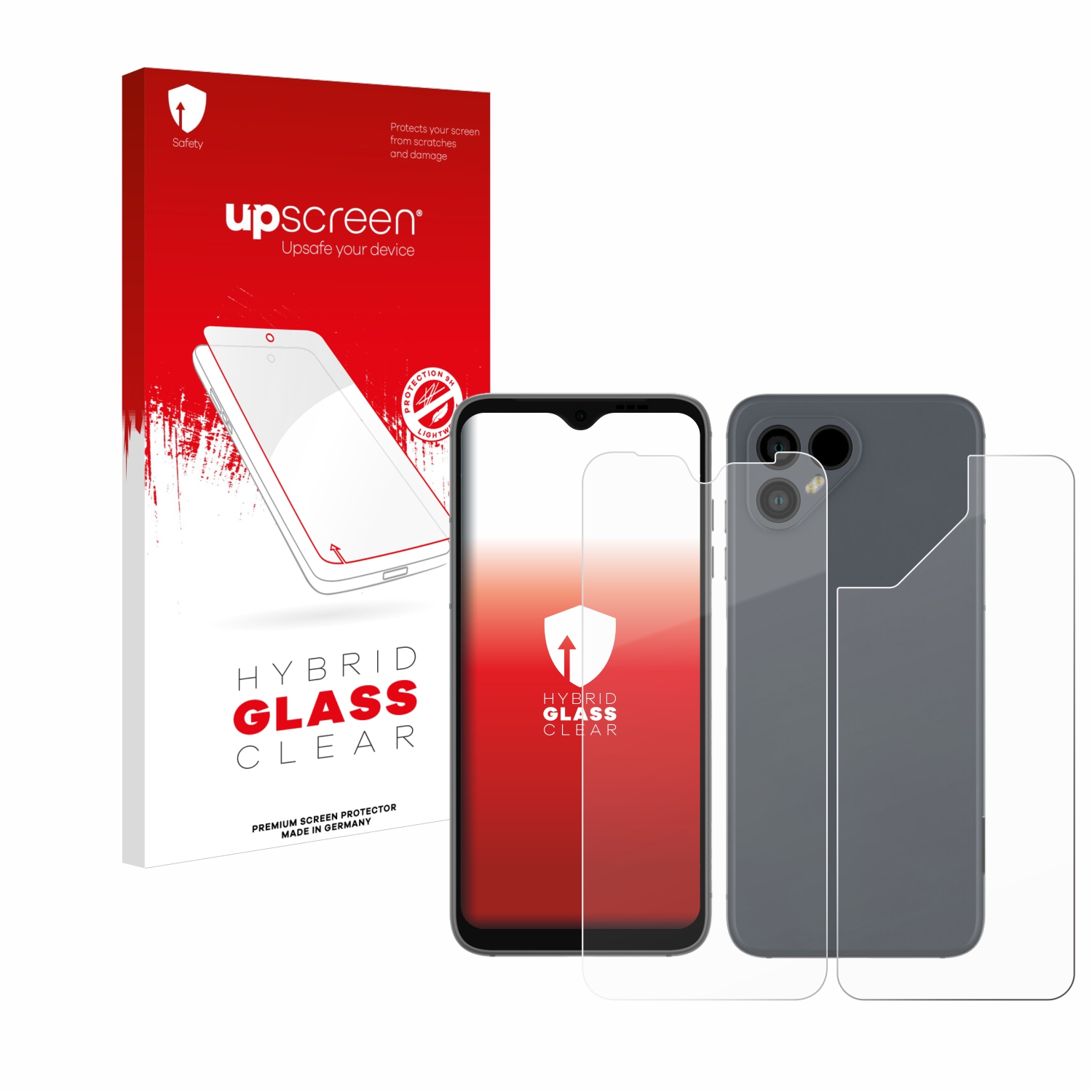 čirá skleněná fólie upscreen Hybrid Glas pro Fairphone 4 (displej+zadní strana)