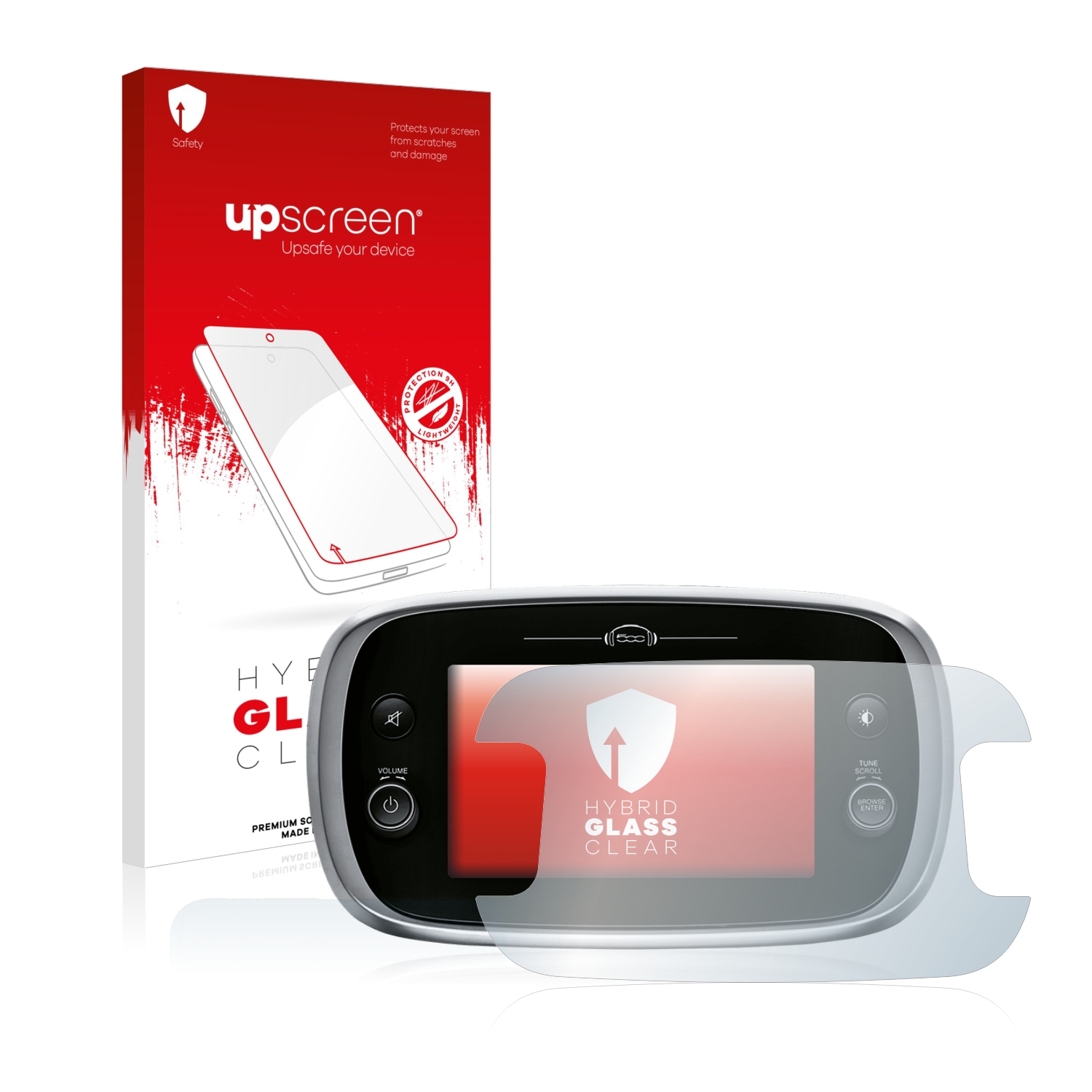 čirá skleněná fólie upscreen Hybrid Glas pro Fiat 500X Uconnect 7