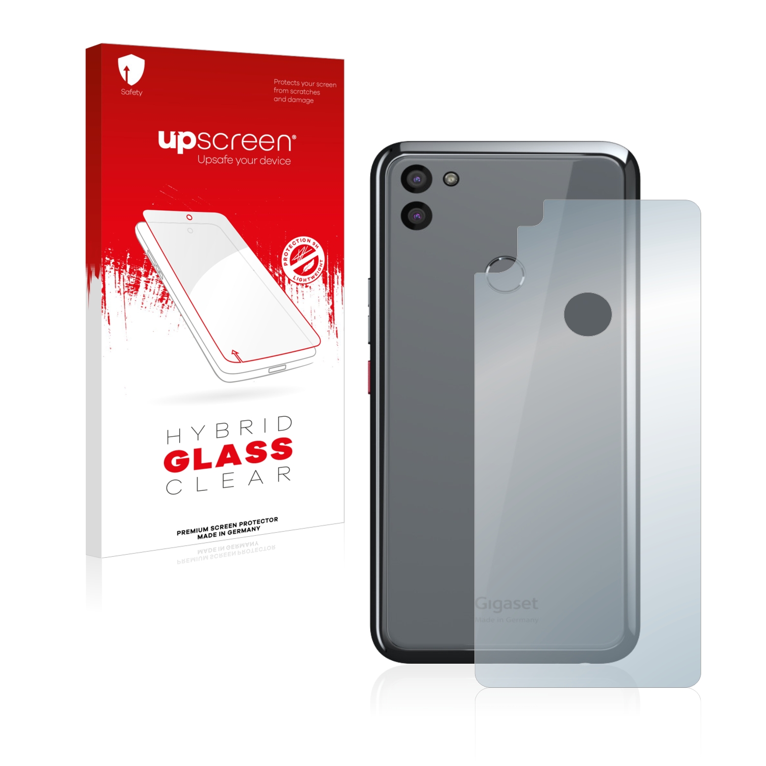 čirá skleněná fólie upscreen Hybrid Glas pro Gigaset GS5 (zadní strana)