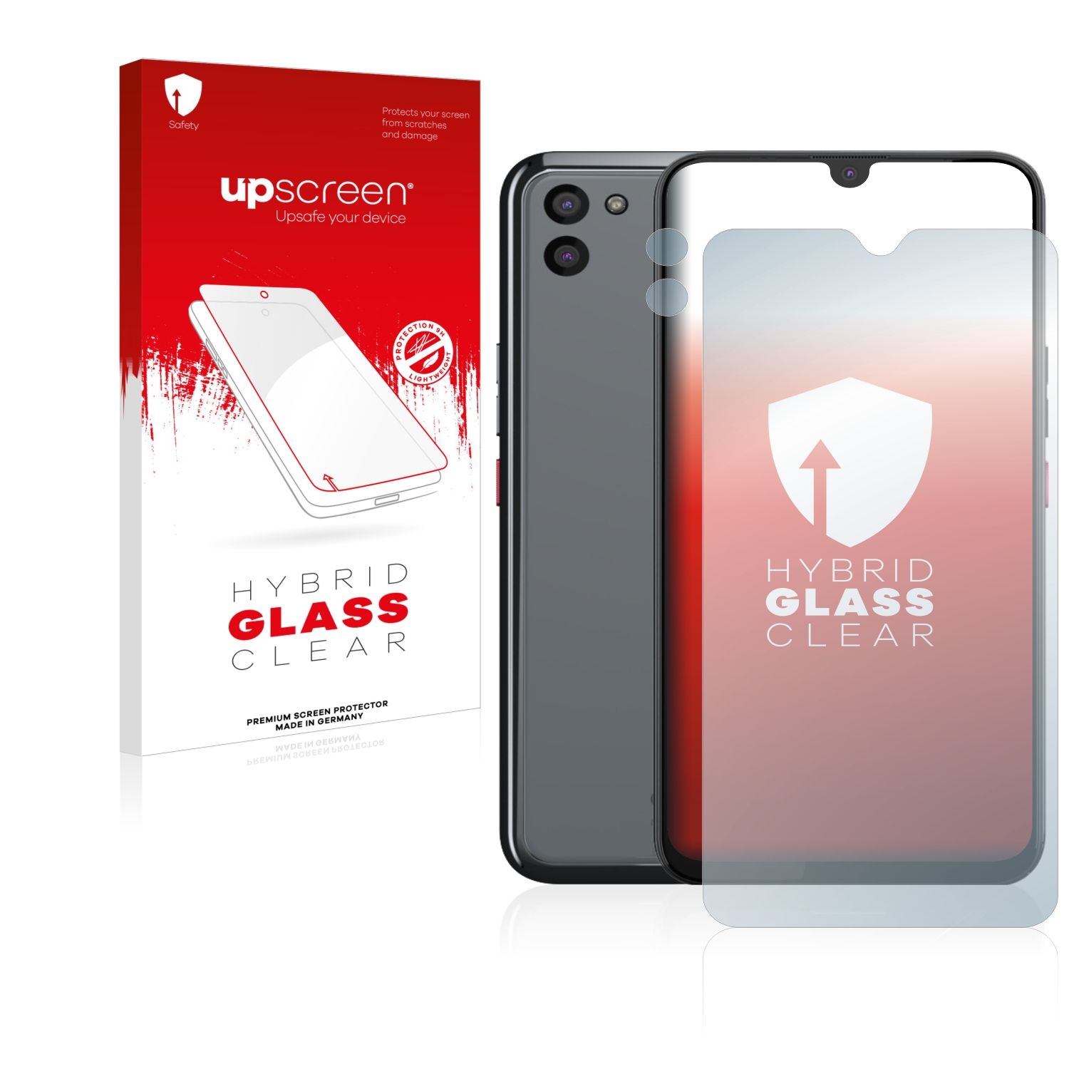 čirá skleněná fólie upscreen Hybrid Glas pro Gigaset GS5 (displej+Kamera)