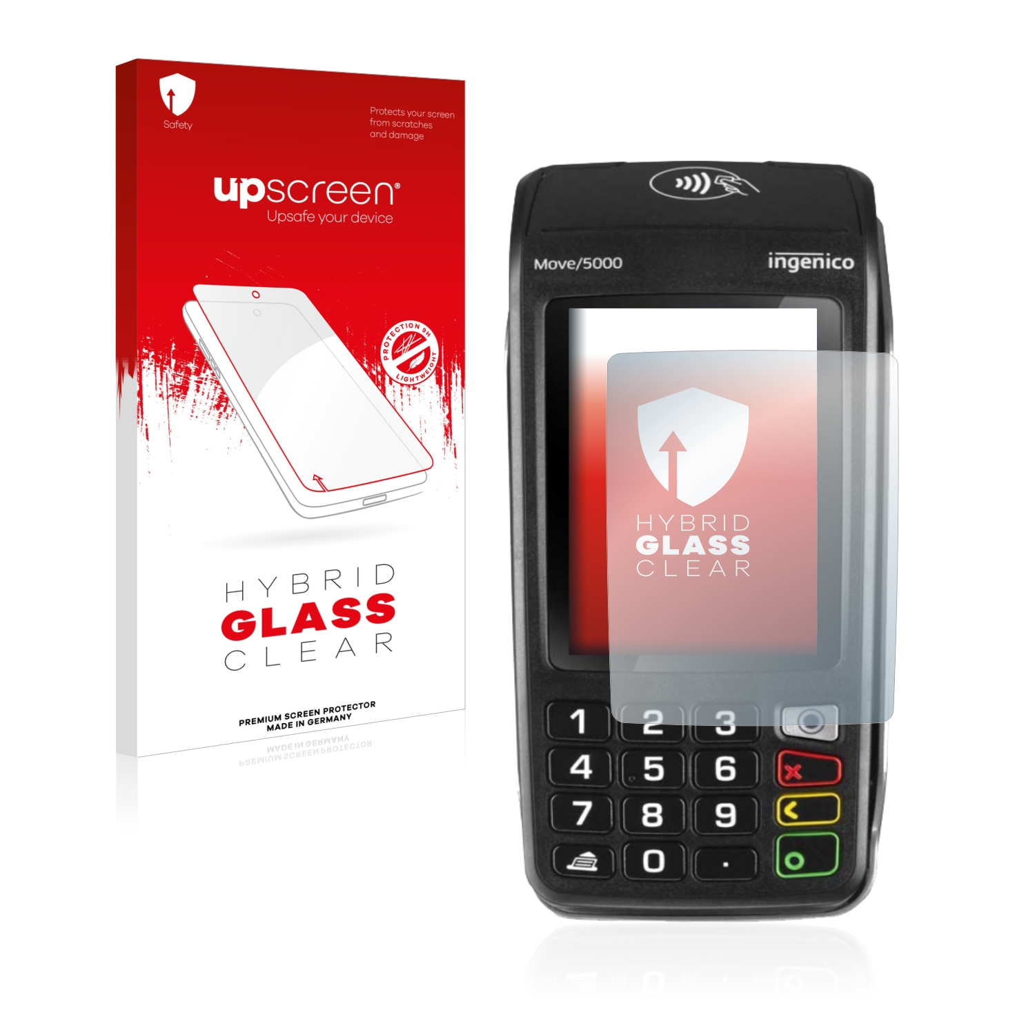 čirá skleněná fólie upscreen Hybrid Glas pro ingenico Move 5000