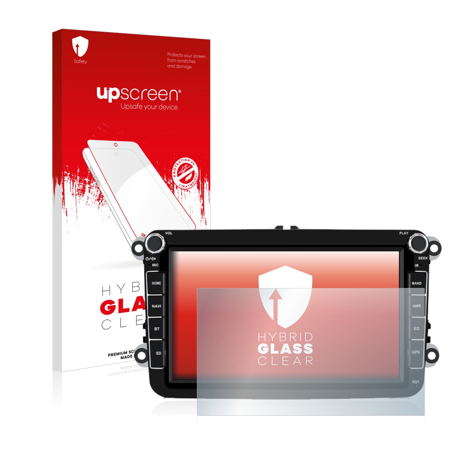 čirá skleněná fólie upscreen Hybrid Glas pro Isudar T72 8