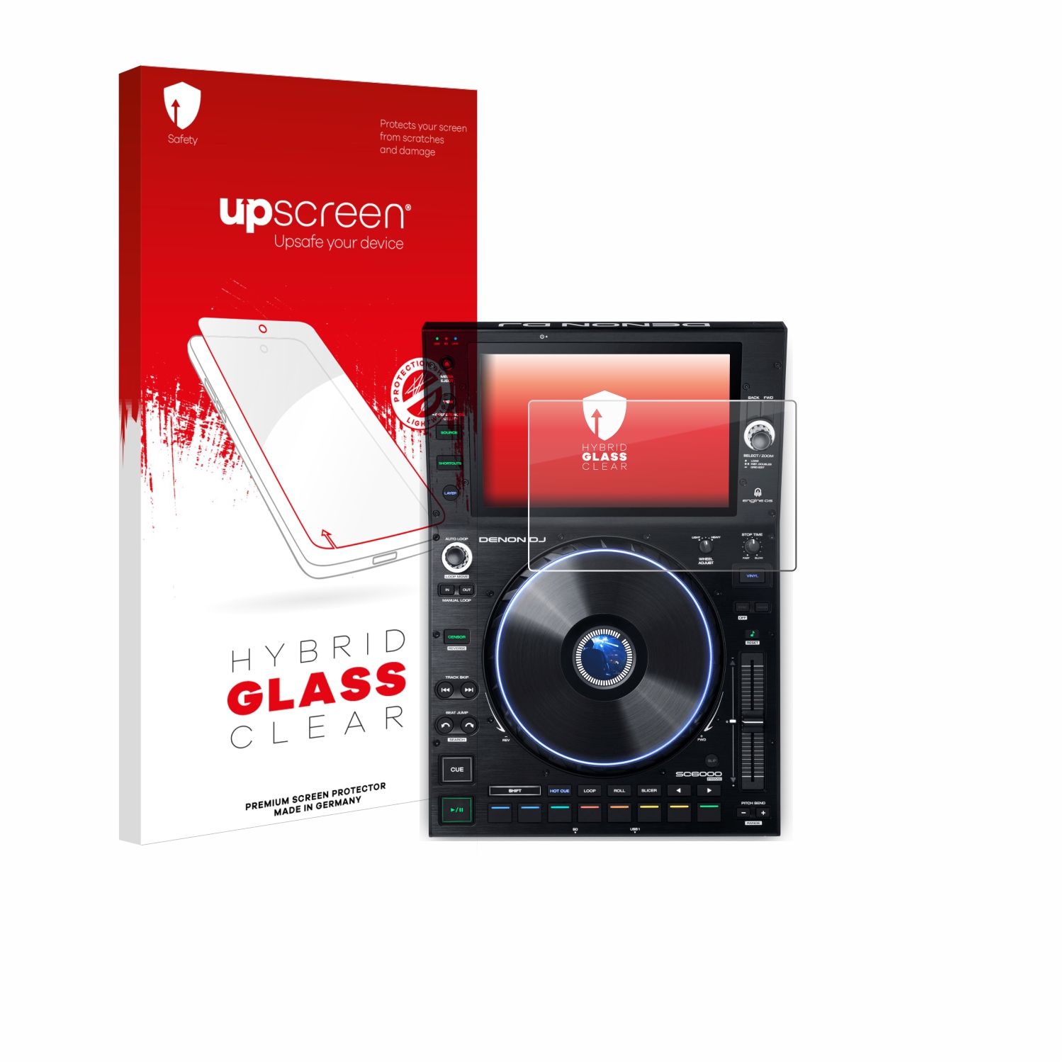čirá skleněná fólie upscreen Hybrid Glas pro Denon DJ SC6000 Prime