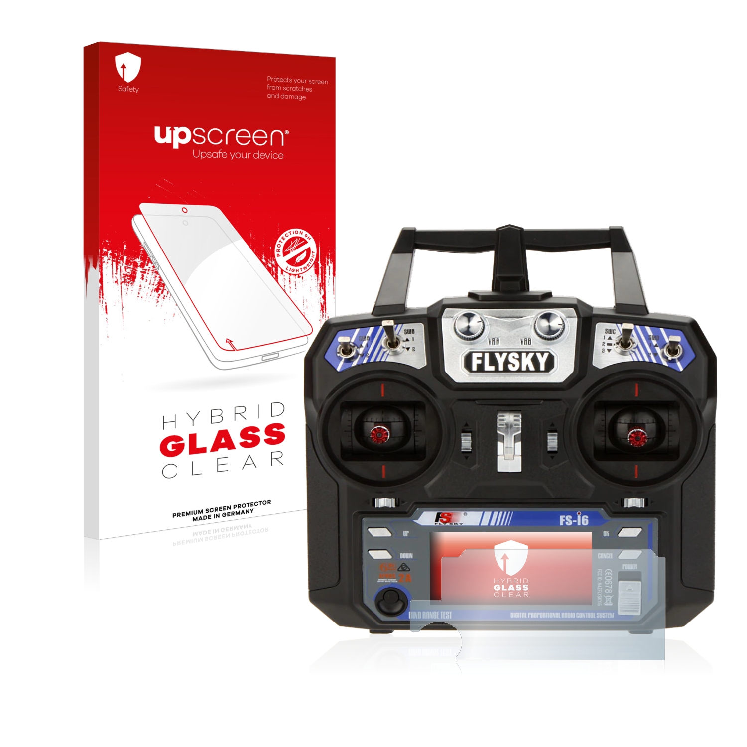čirá skleněná fólie upscreen Hybrid Glas pro FlySky FS-i6