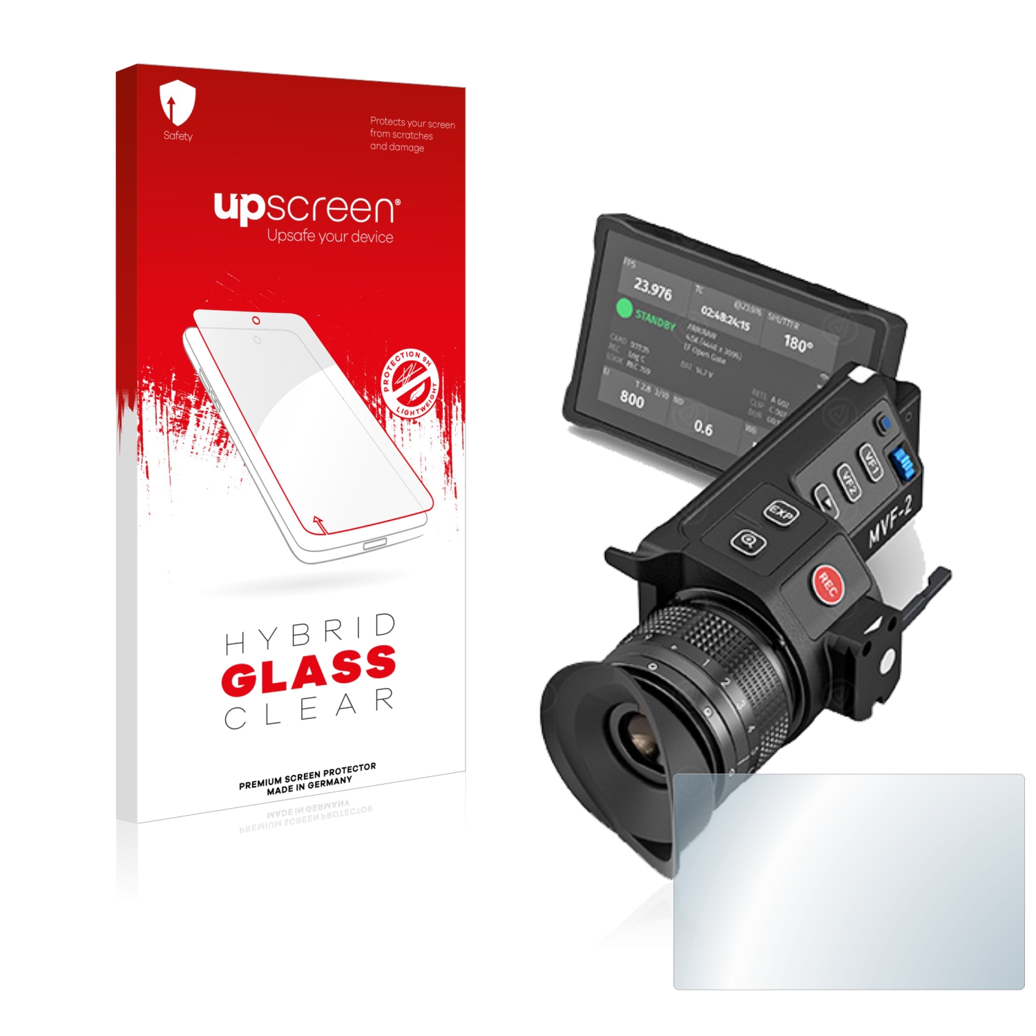 čirá skleněná fólie upscreen Hybrid Glas pro Arri MVF-2