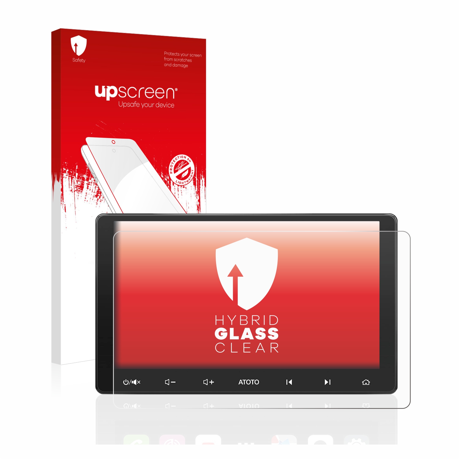 čirá skleněná fólie upscreen Hybrid Glas pro Atoto S8 Premium 10.1