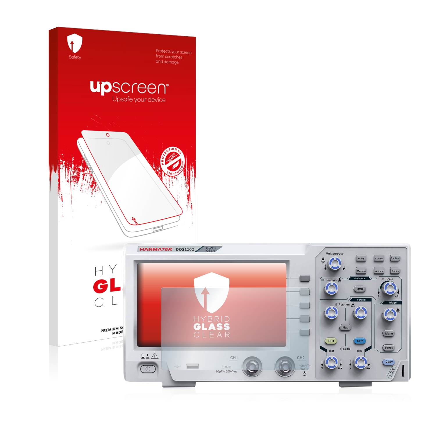 čirá skleněná fólie upscreen Hybrid Glas pro Hanmatek DOS1102