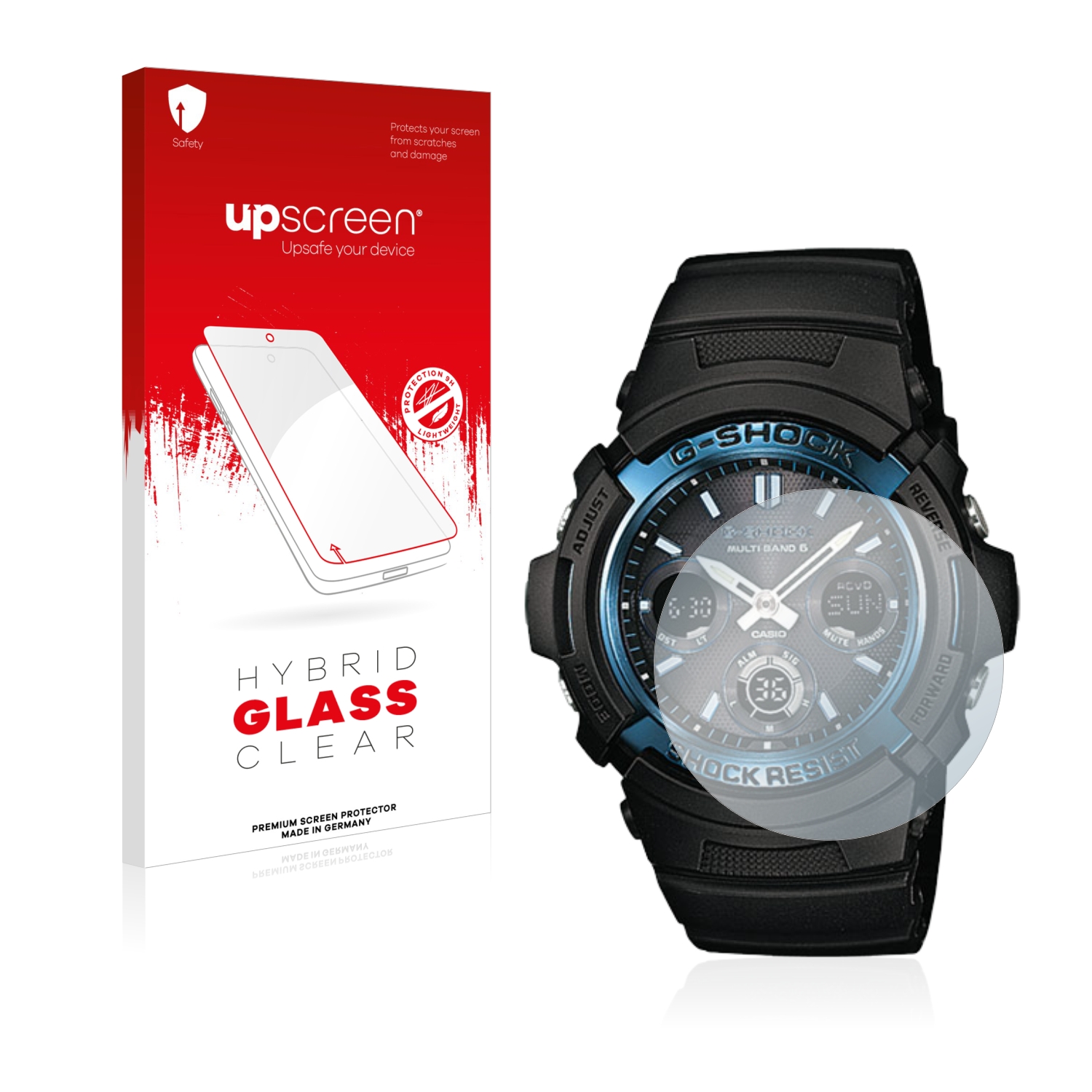 čirá skleněná fólie upscreen Hybrid Glas pro Casio AWG M100
