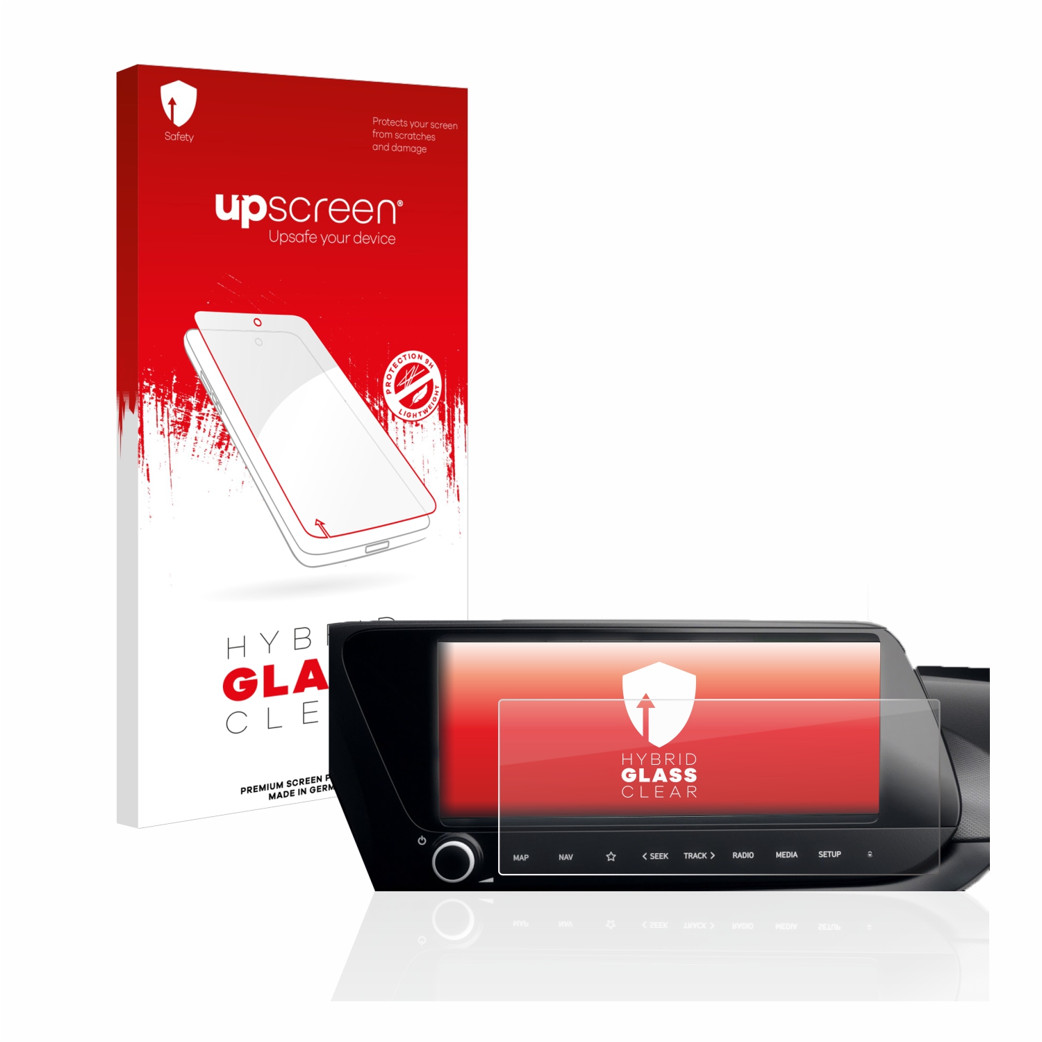 čirá skleněná fólie upscreen Hybrid Glas pro Hyundai i20N 2021 Infotainment System 10