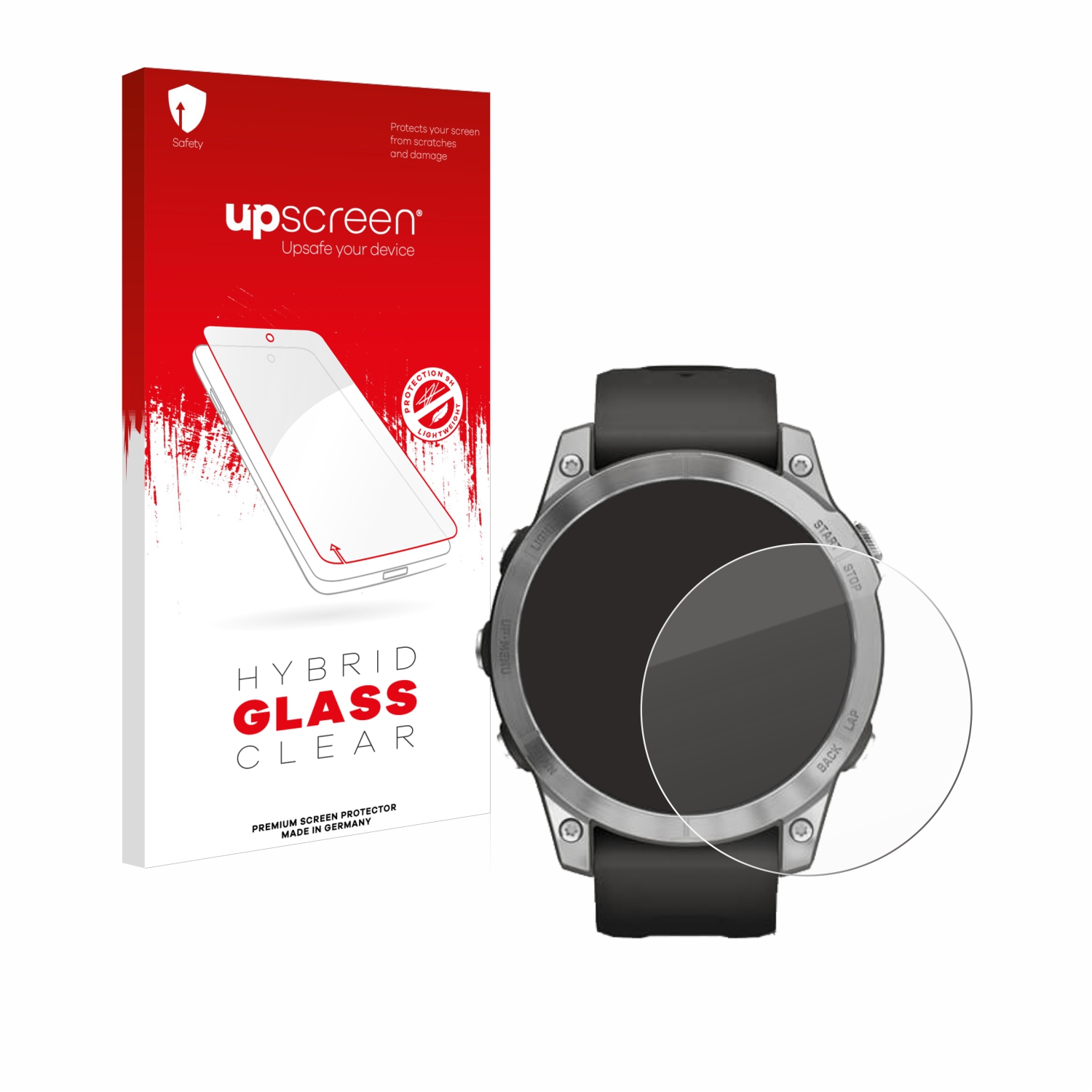 čirá skleněná fólie upscreen Hybrid Glas pro Garmin Fenix 7 (47 mm)