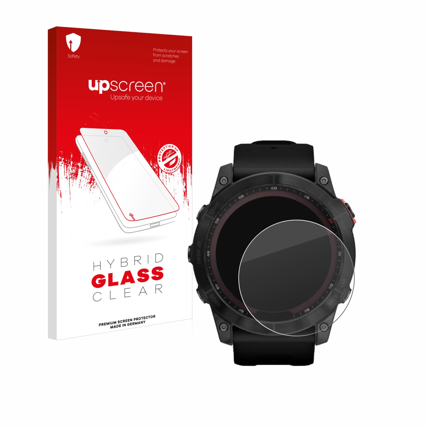 čirá skleněná fólie upscreen Hybrid Glas pro Garmin Fenix 7X (51 mm)