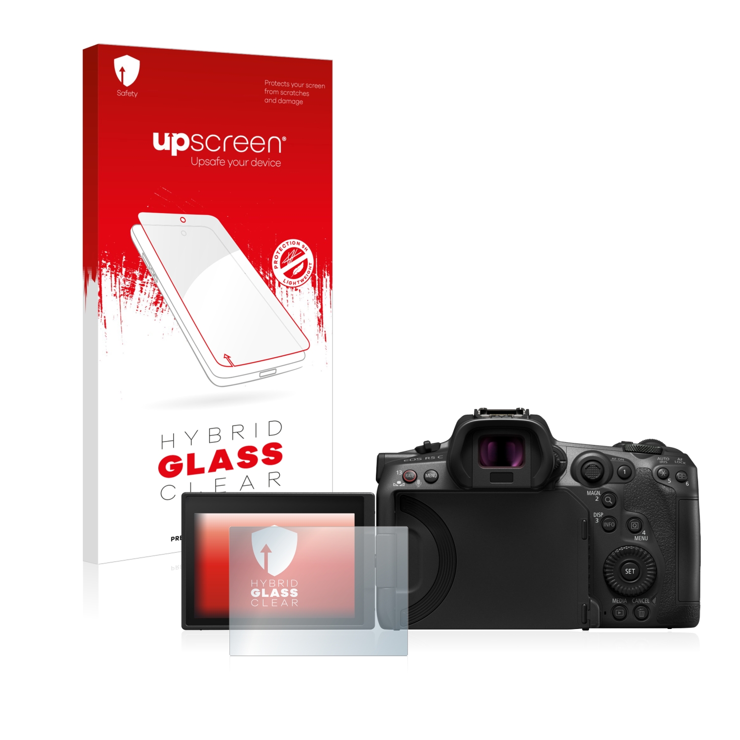 čirá skleněná fólie upscreen Hybrid Glas pro Canon EOS R5 C