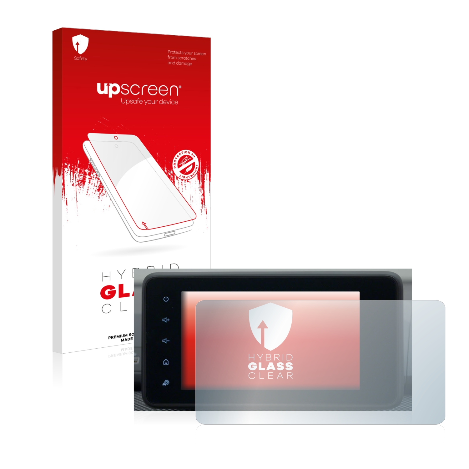 čirá skleněná fólie upscreen Hybrid Glas pro Dacia Sandero 2021 Media displej 3.5
