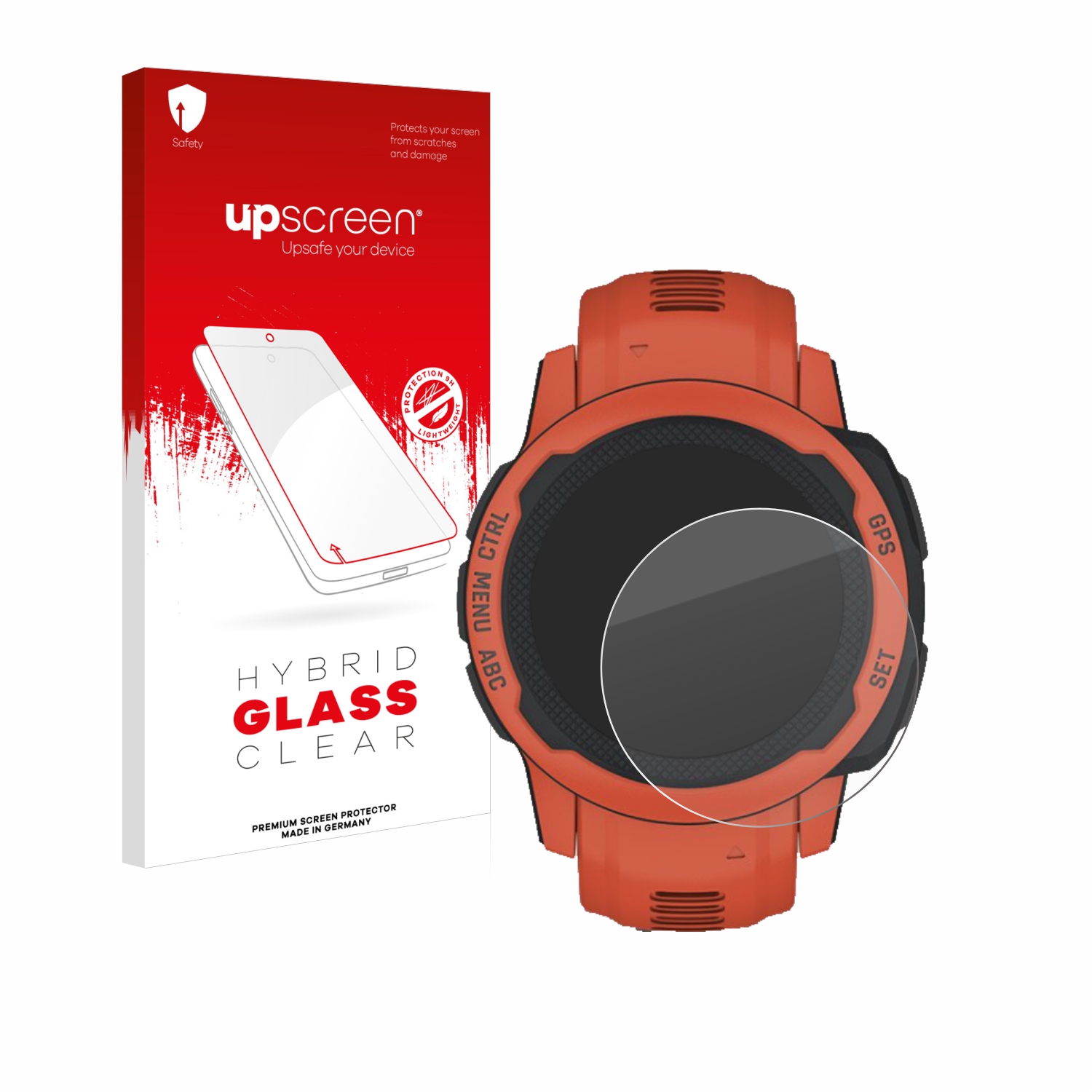 čirá skleněná fólie upscreen Hybrid Glas pro Garmin Instinct 2S