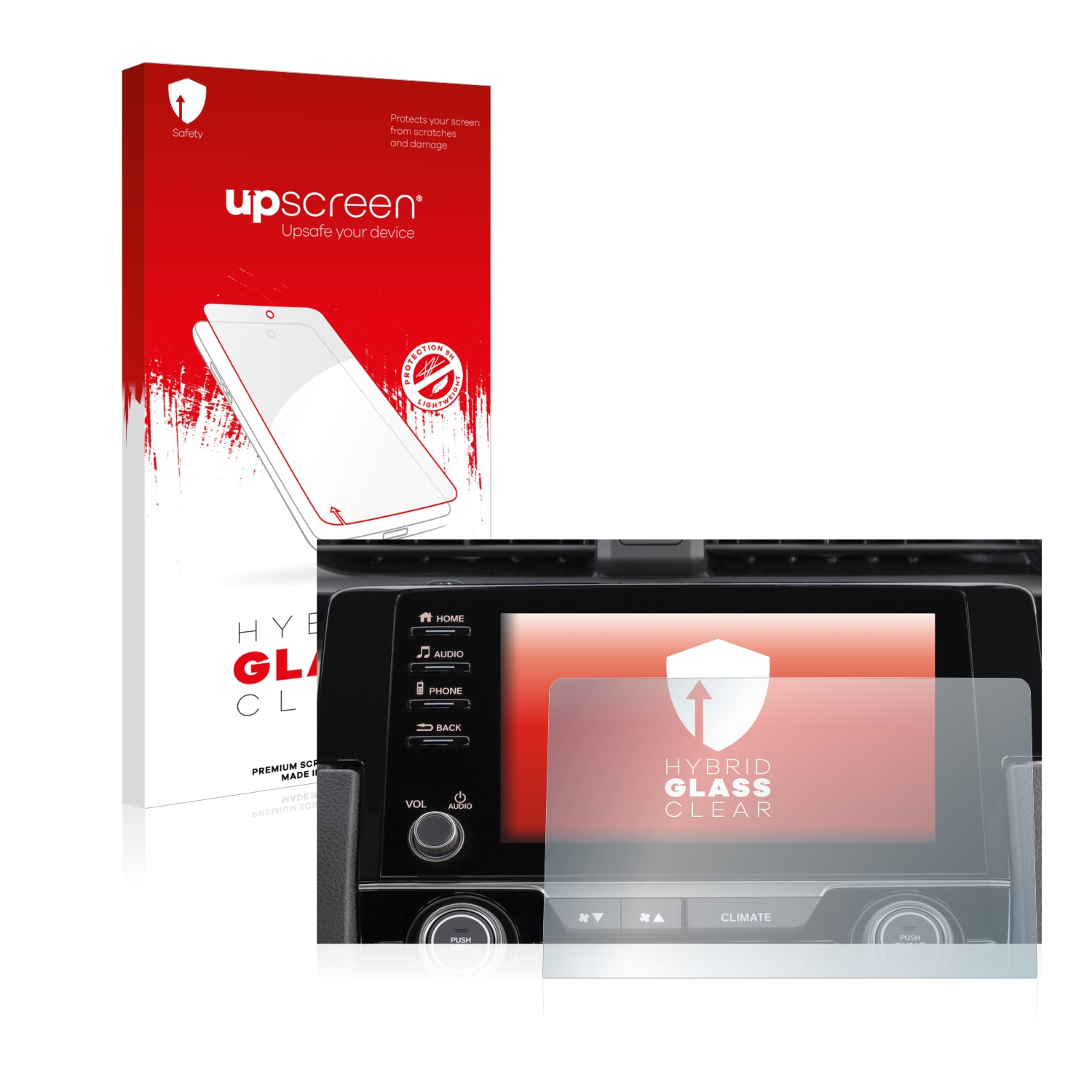 čirá skleněná fólie upscreen Hybrid Glas pro Honda Civic 2021 Connect Infotainment 7